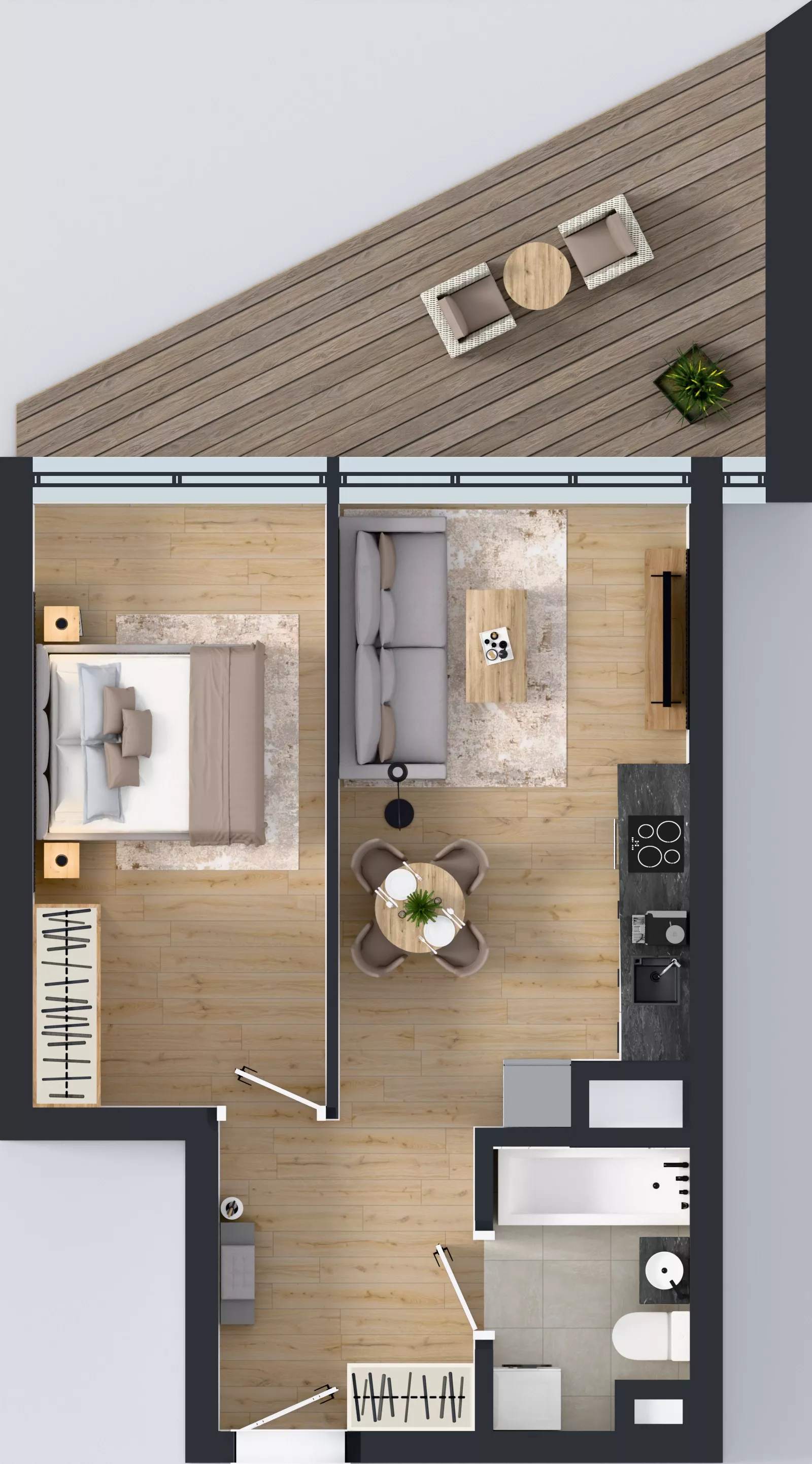 2 pokoje, mieszkanie 40,67 m², piętro 11, oferta nr M.171, Nowa Gwiazda, Katowice, Zawodzie, ul. Bogucicka