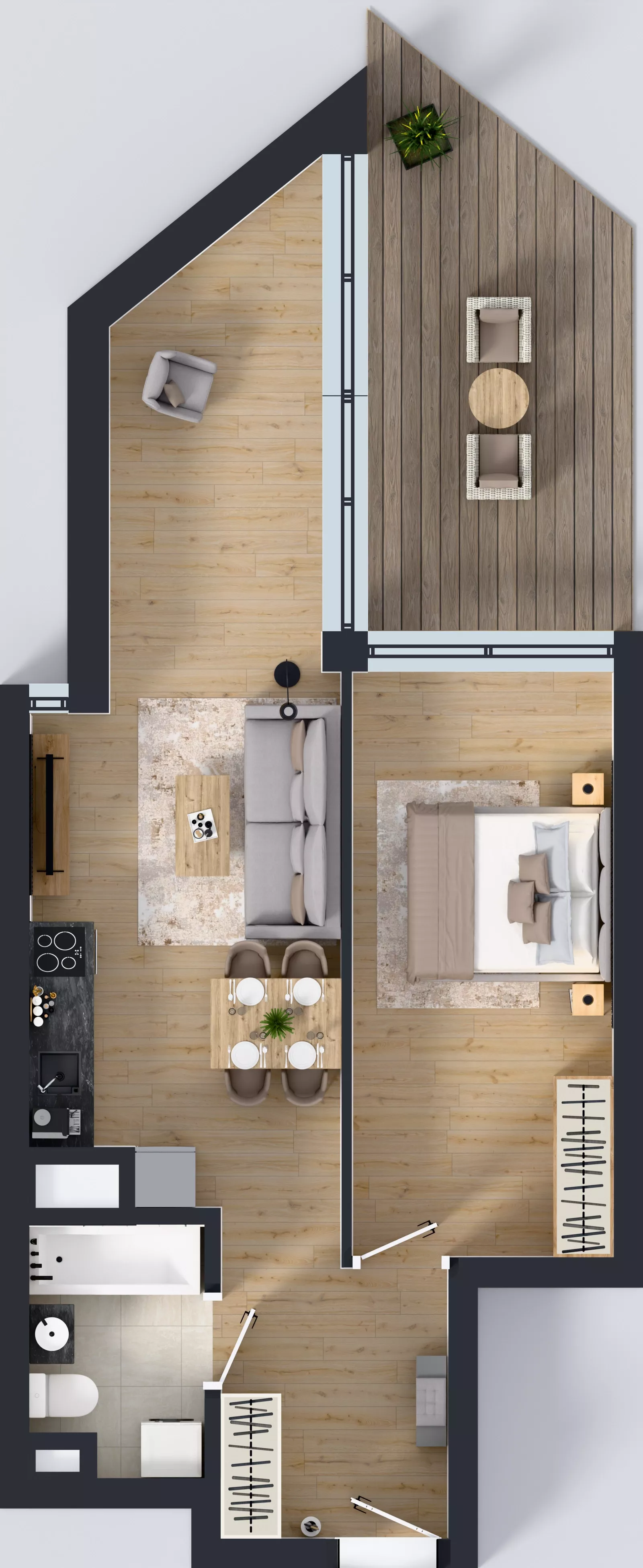 2 pokoje, mieszkanie 50,73 m², piętro 11, oferta nr M.172, Nowa Gwiazda, Katowice, Zawodzie, ul. Bogucicka