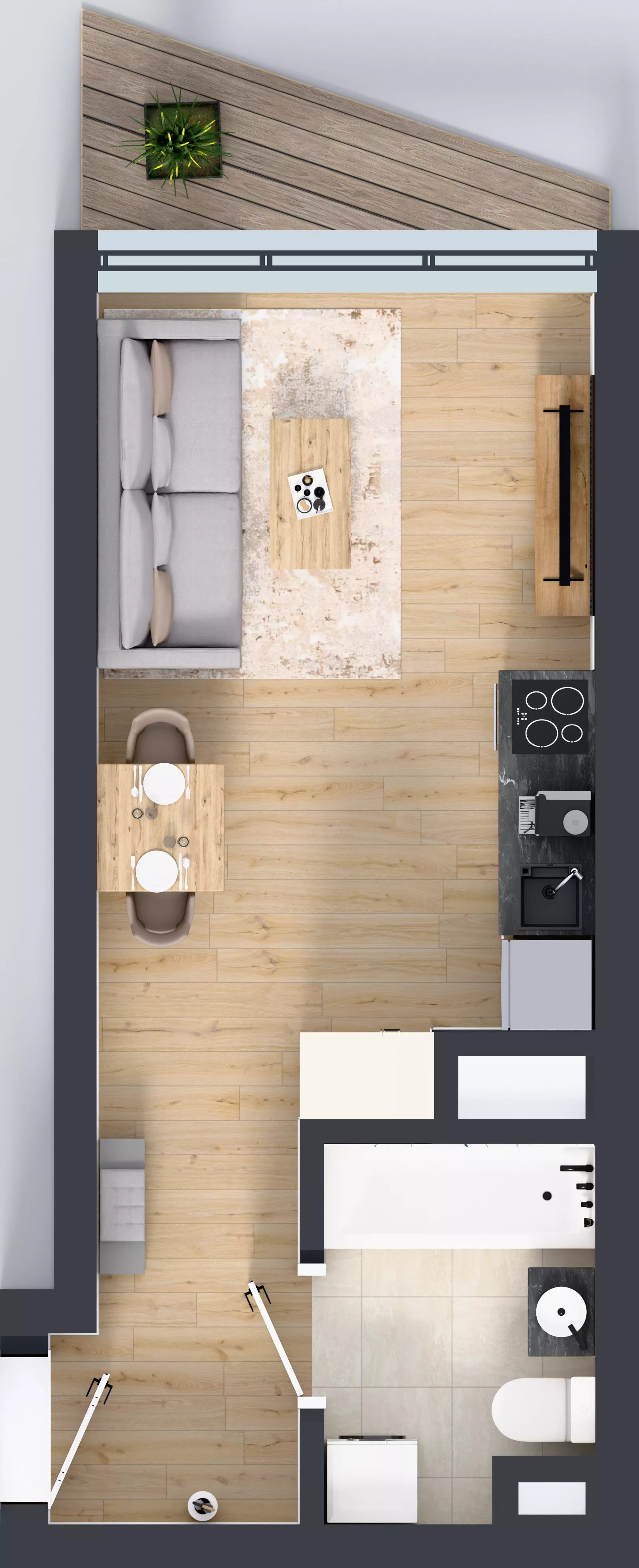 1 pokój, mieszkanie 25,90 m², piętro 12, oferta nr M.193, Nowa Gwiazda, Katowice, Zawodzie, ul. Bogucicka