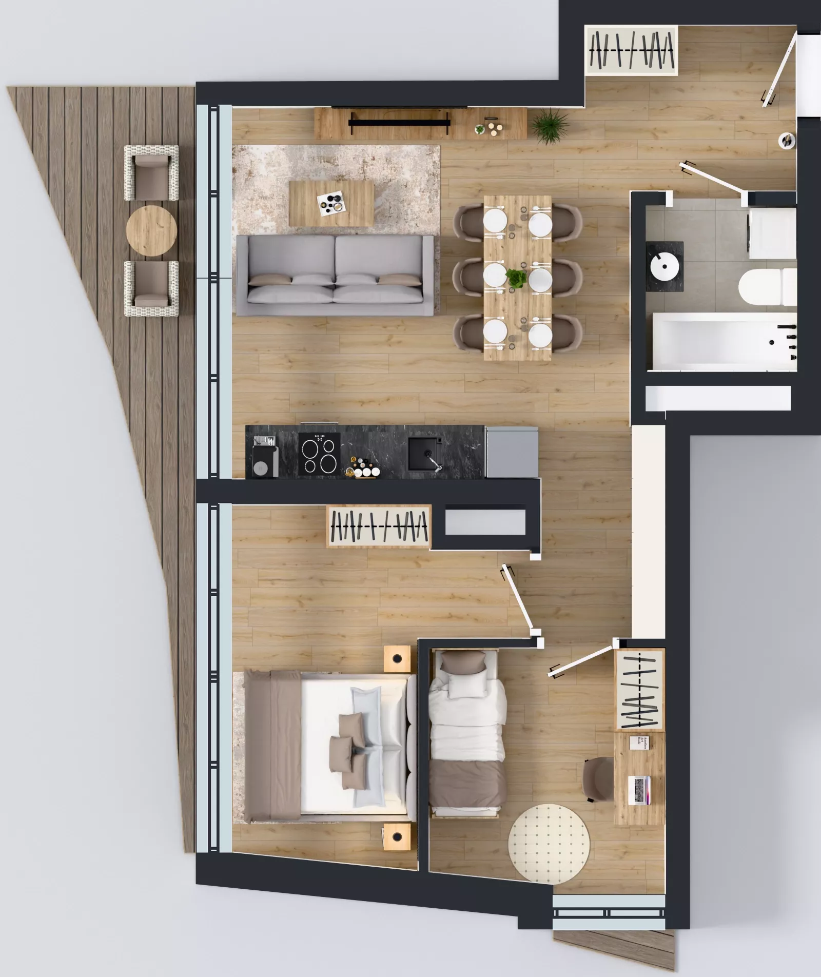 3 pokoje, mieszkanie 50,12 m², piętro 13, oferta nr M.197, Nowa Gwiazda, Katowice, Zawodzie, ul. Bogucicka