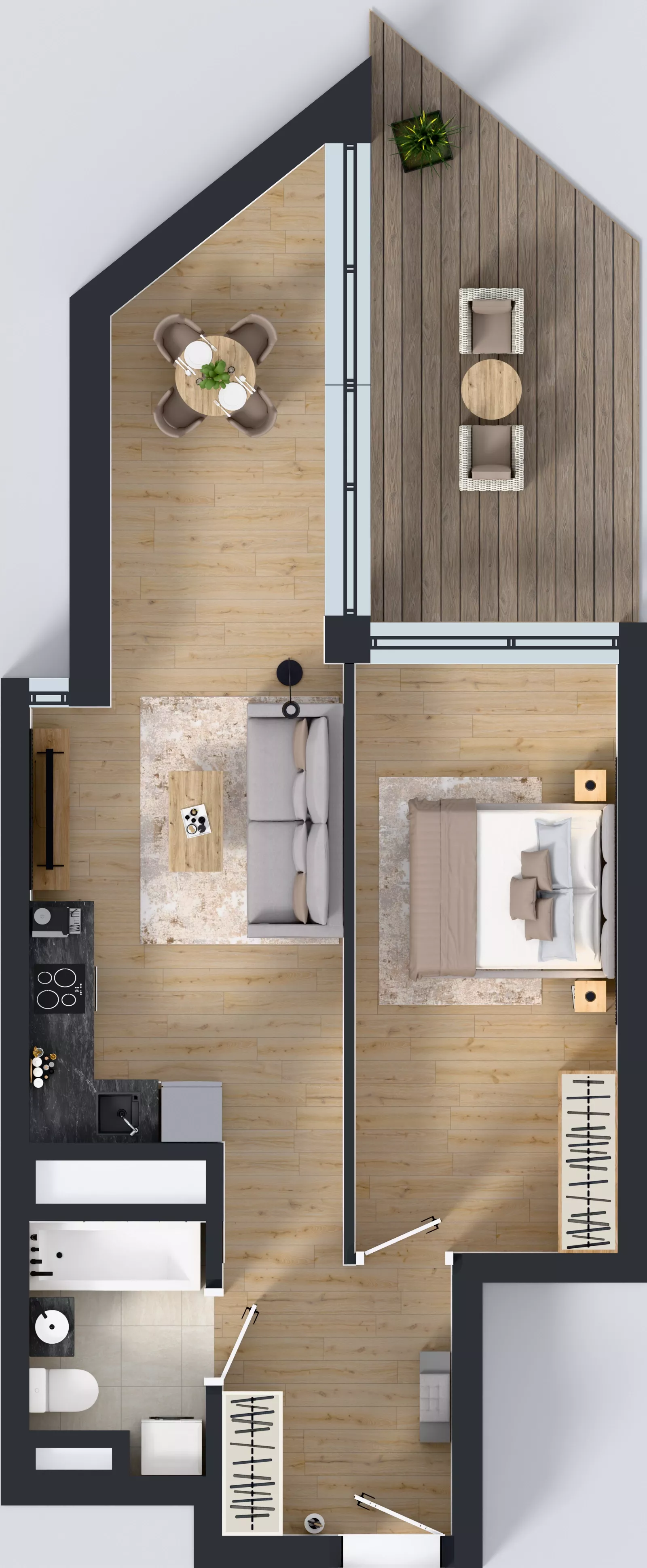 2 pokoje, apartament 50,33 m², piętro 13, oferta nr M.202, Nowa Gwiazda, Katowice, Zawodzie, ul. Bogucicka