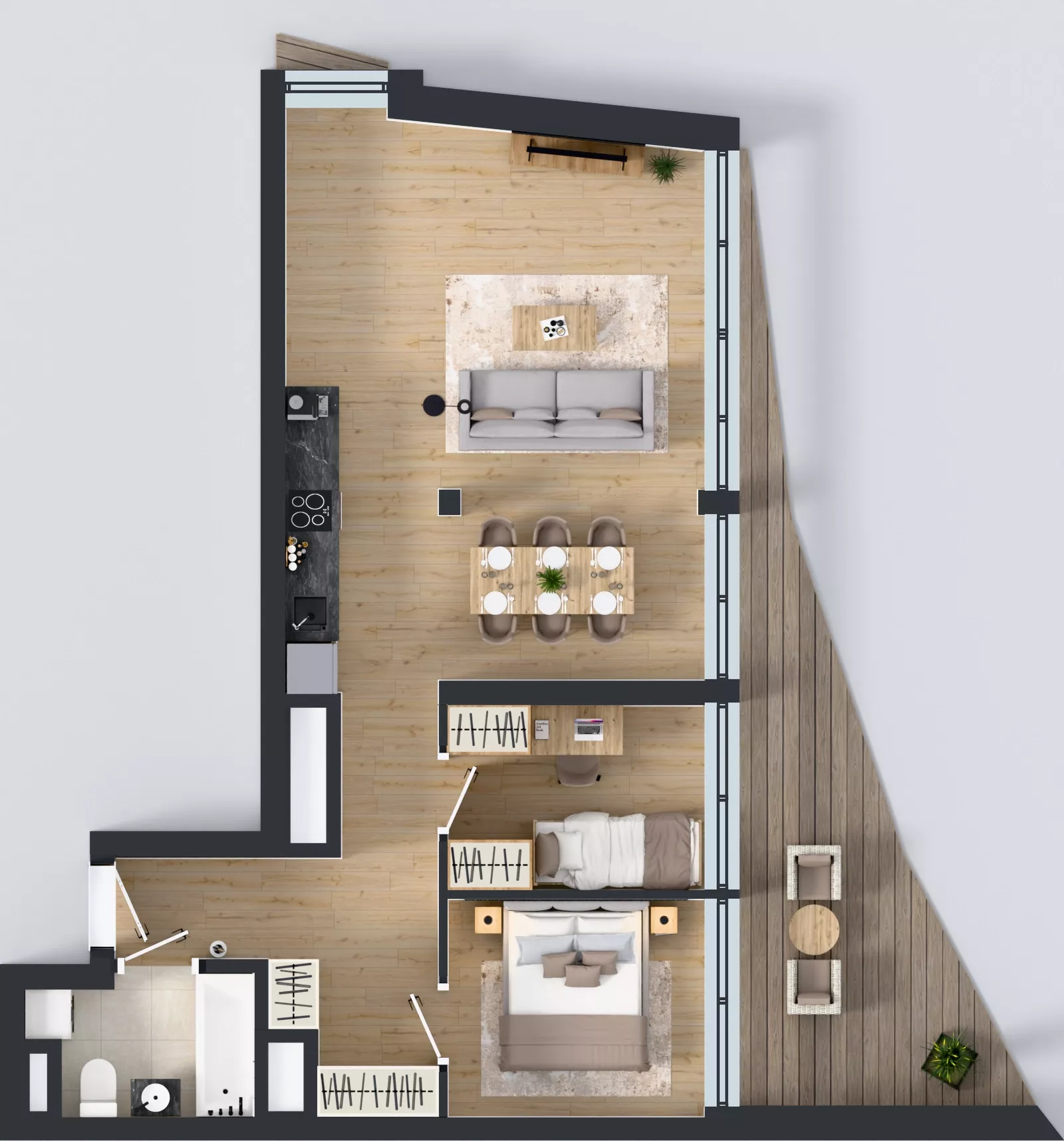 3 pokoje, mieszkanie 62,24 m², piętro 13, oferta nr M.205, Nowa Gwiazda, Katowice, Zawodzie, ul. Bogucicka