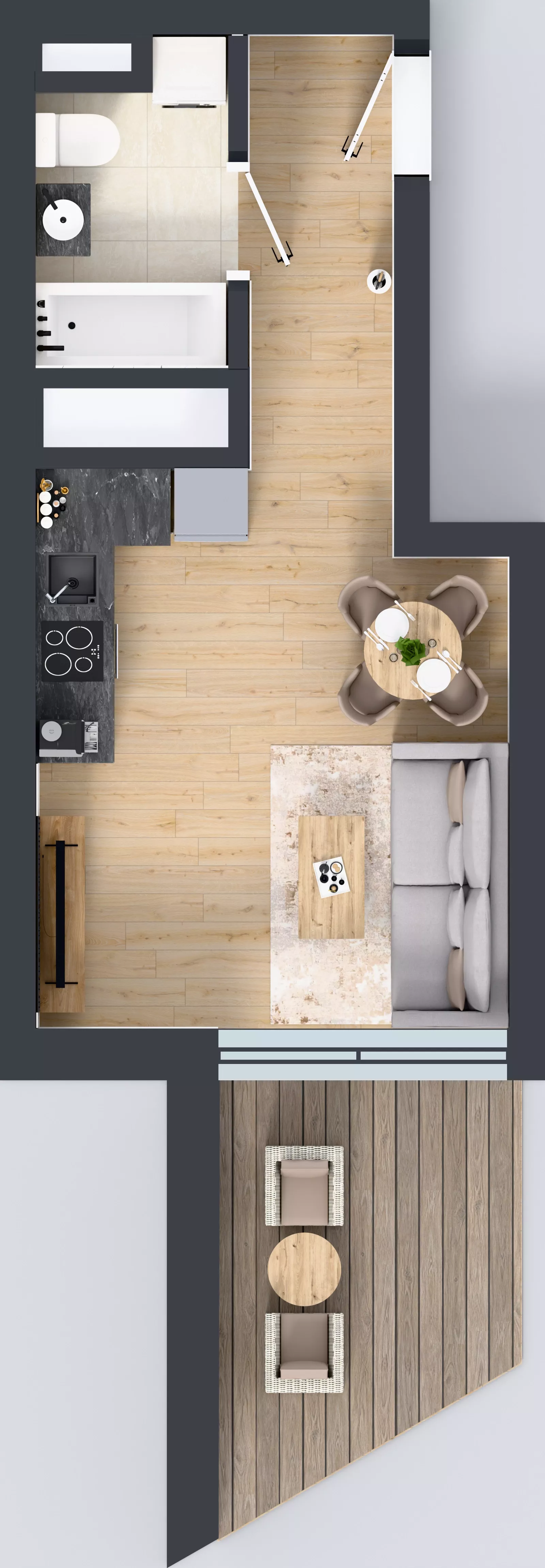 1 pokój, mieszkanie 25,09 m², piętro 14, oferta nr M.213, Nowa Gwiazda, Katowice, Zawodzie, ul. Bogucicka
