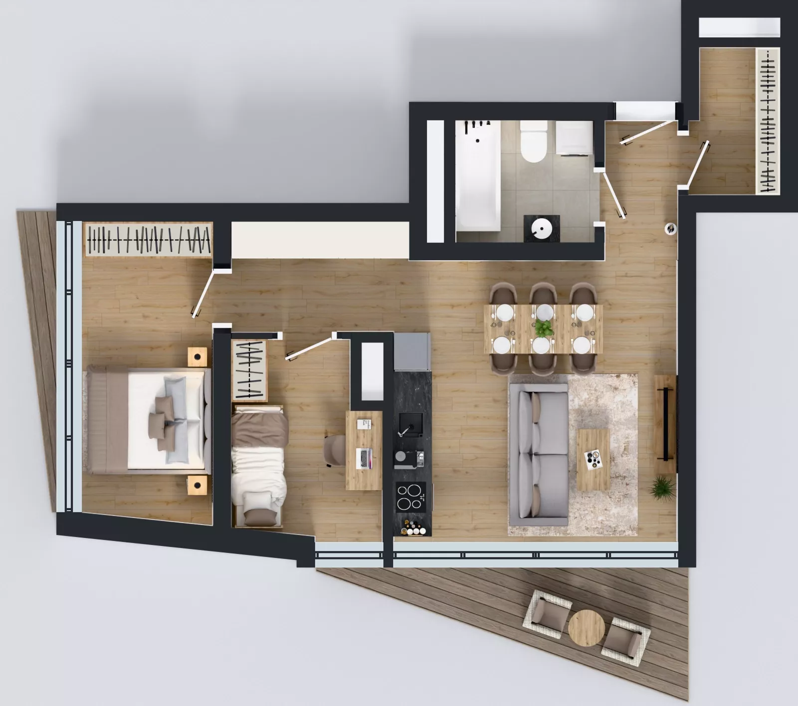 3 pokoje, mieszkanie 54,93 m², piętro 16, oferta nr M.245, Nowa Gwiazda, Katowice, Zawodzie, ul. Bogucicka