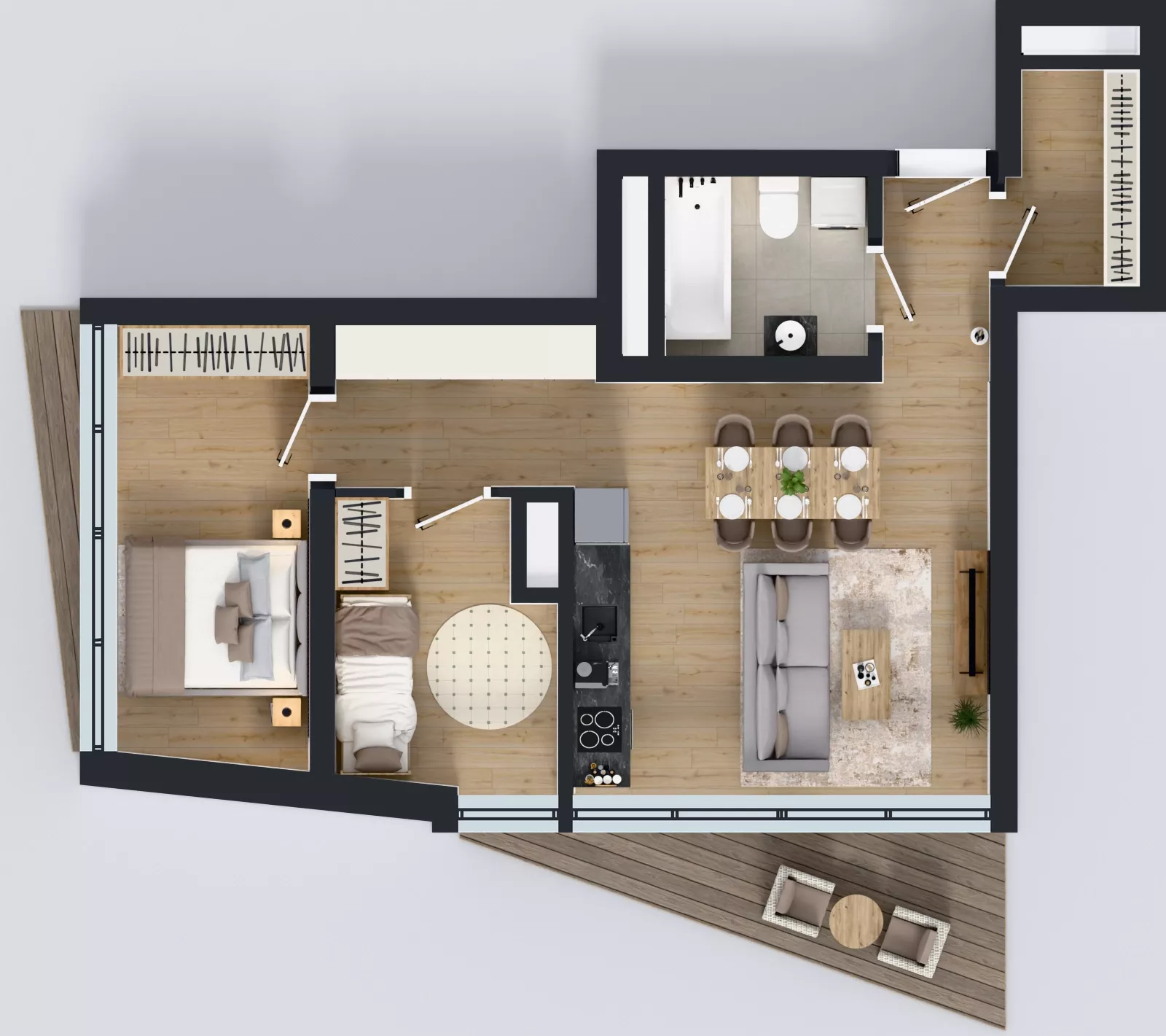 3 pokoje, mieszkanie 54,93 m², piętro 17, oferta nr M.260, Nowa Gwiazda, Katowice, Zawodzie, ul. Bogucicka