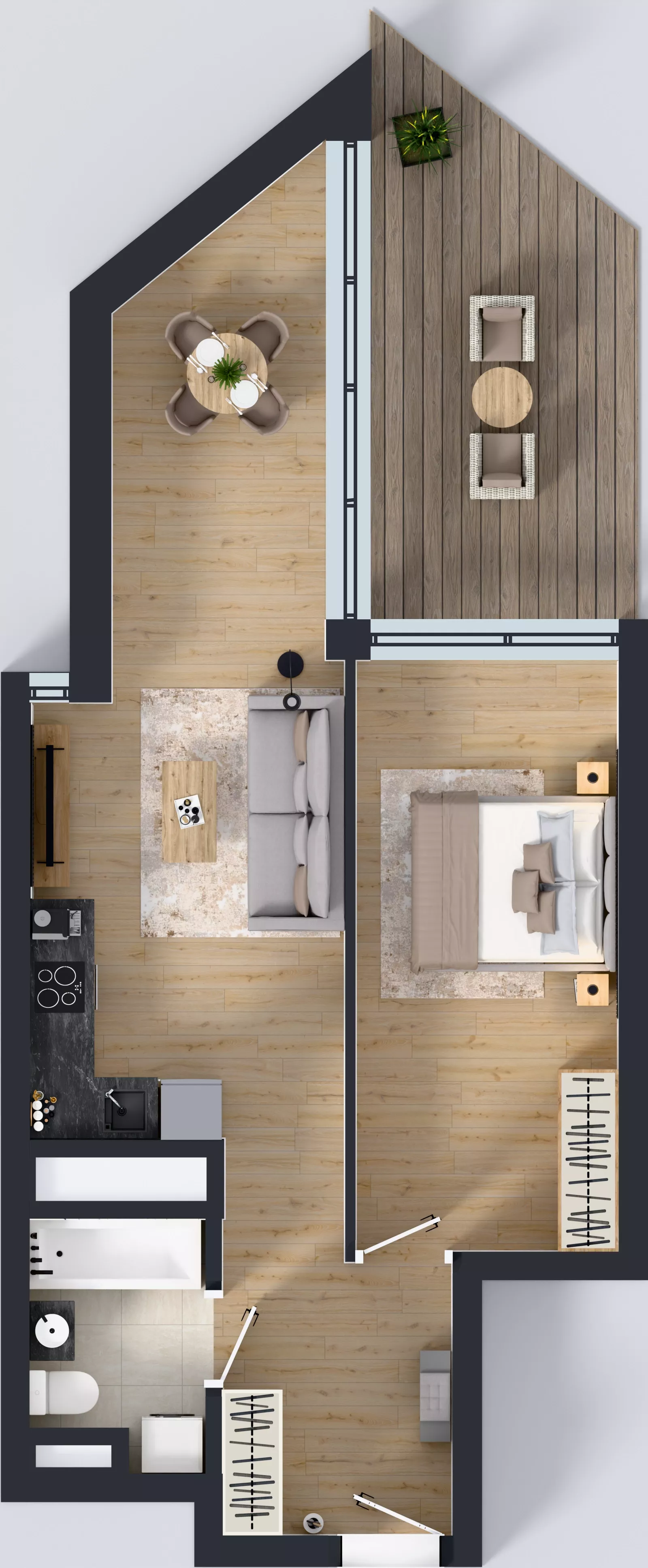 2 pokoje, mieszkanie 50,09 m², piętro 17, oferta nr M.262, Nowa Gwiazda, Katowice, Zawodzie, ul. Bogucicka