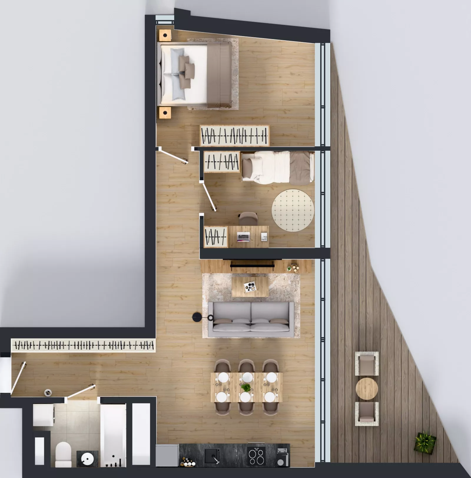 3 pokoje, mieszkanie 58,90 m², piętro 17, oferta nr M.269, Nowa Gwiazda, Katowice, Zawodzie, ul. Bogucicka