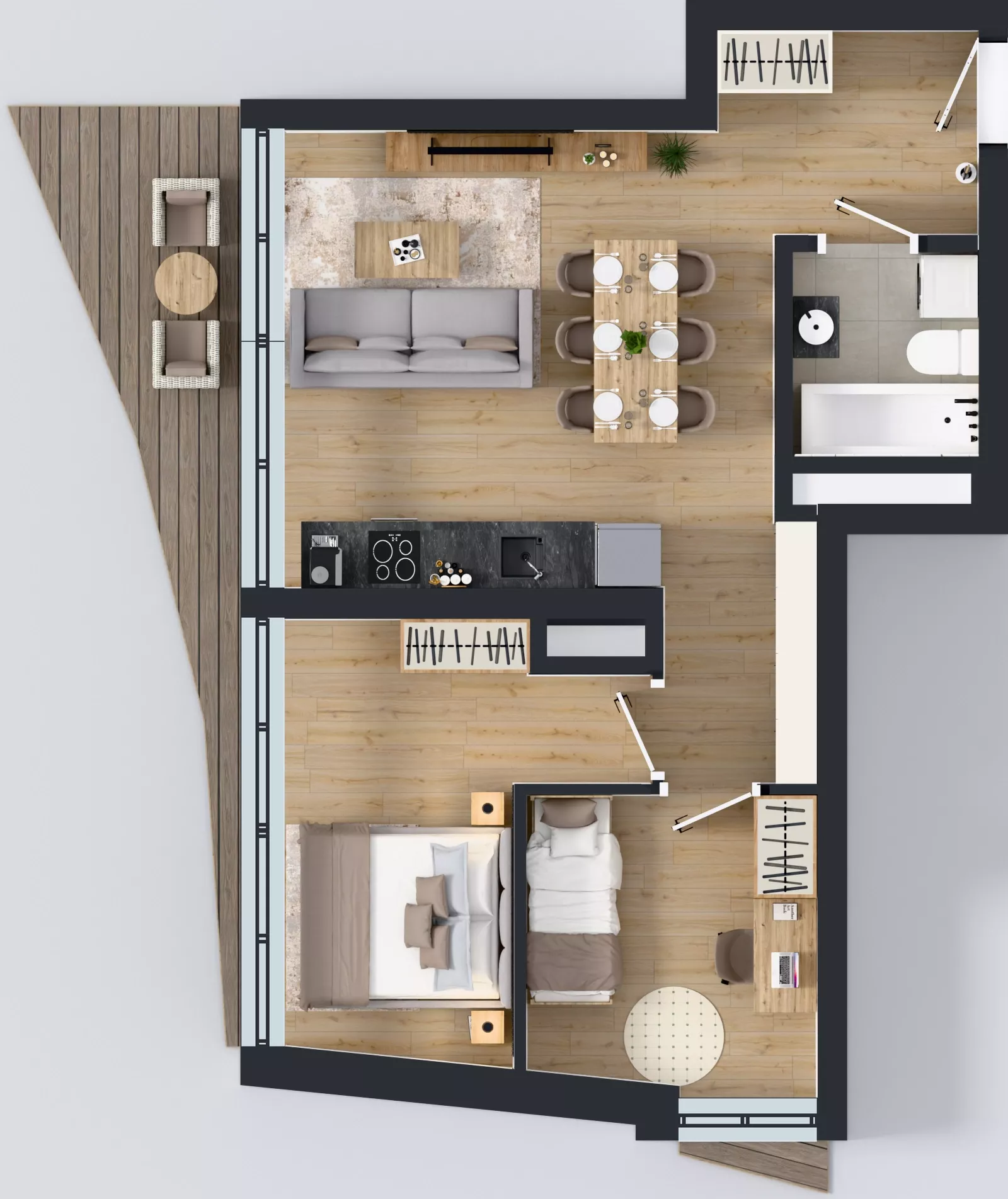 3 pokoje, mieszkanie 50,12 m², piętro 18, oferta nr M.272, Nowa Gwiazda, Katowice, Zawodzie, ul. Bogucicka