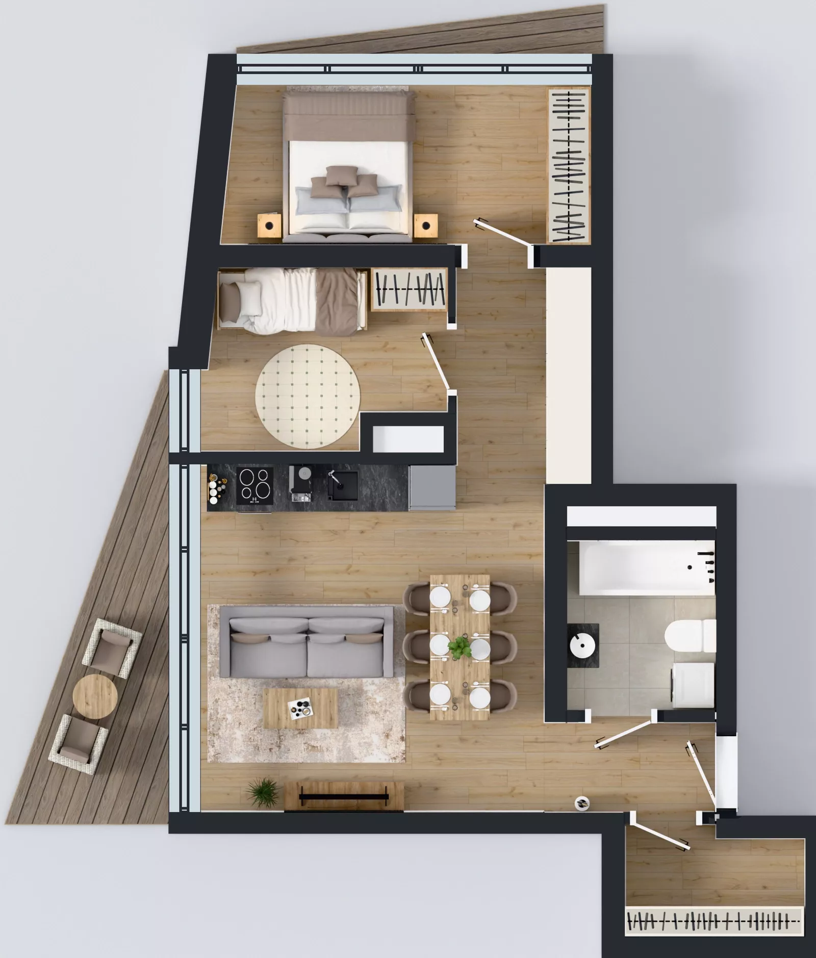 3 pokoje, mieszkanie 54,93 m², piętro 18, oferta nr M.275, Nowa Gwiazda, Katowice, Zawodzie, ul. Bogucicka