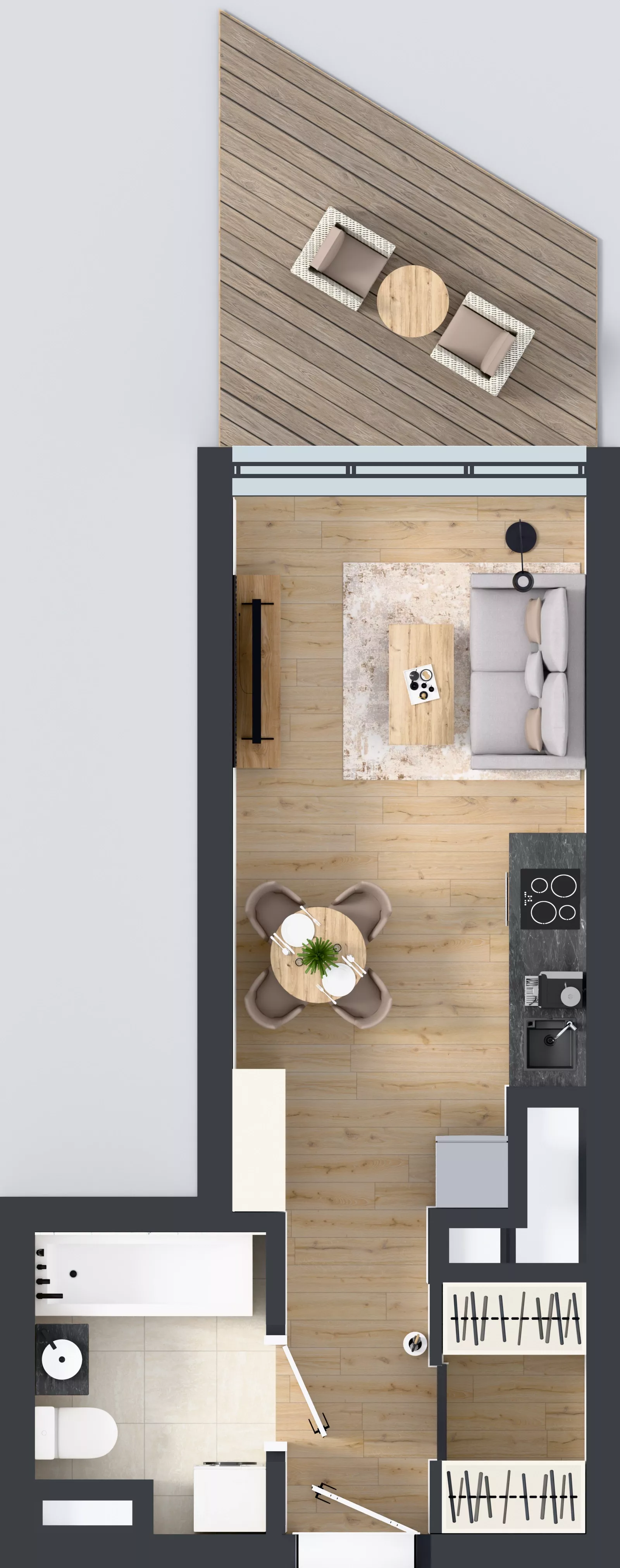 1 pokój, mieszkanie 26,90 m², piętro 18, oferta nr M.278, Nowa Gwiazda, Katowice, Zawodzie, ul. Bogucicka