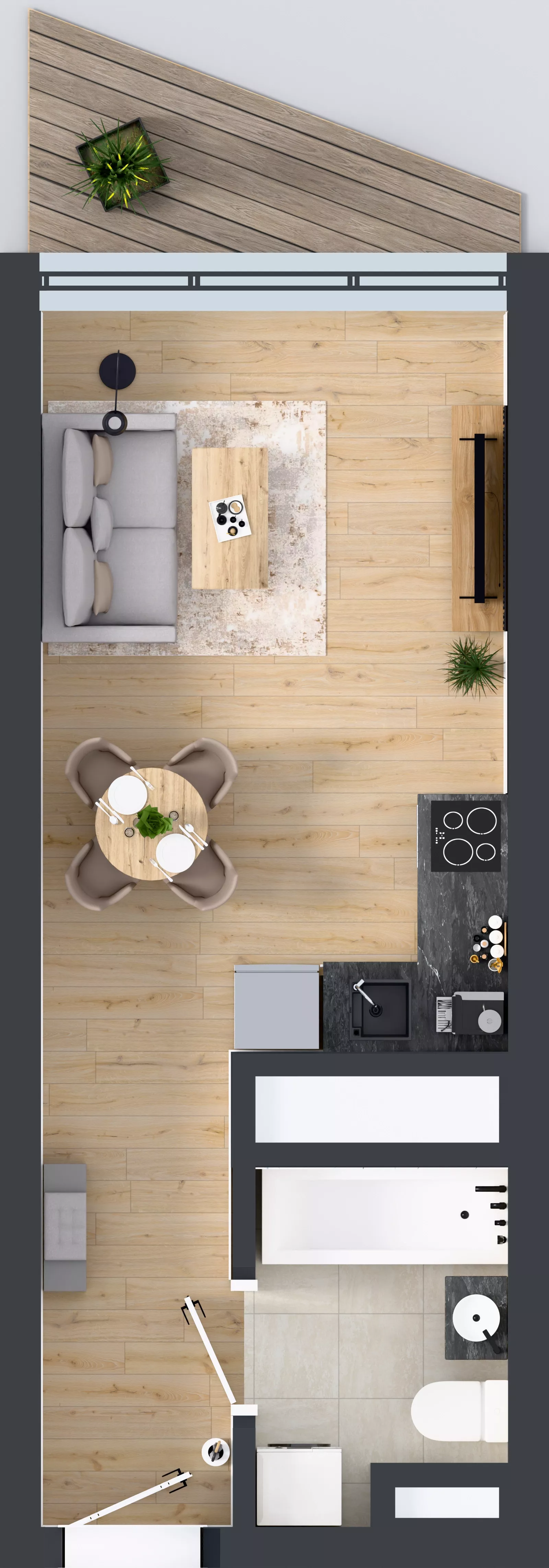1 pokój, mieszkanie 26,13 m², piętro 18, oferta nr M.279, Nowa Gwiazda, Katowice, Zawodzie, ul. Bogucicka