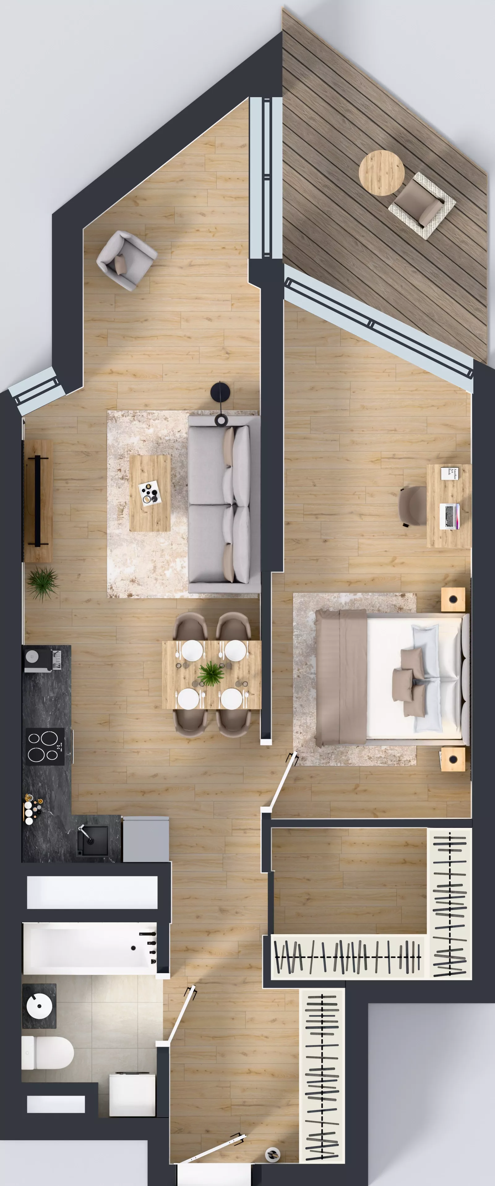 2 pokoje, mieszkanie 57,74 m², piętro 19, oferta nr M.293, Nowa Gwiazda, Katowice, Zawodzie, ul. Bogucicka