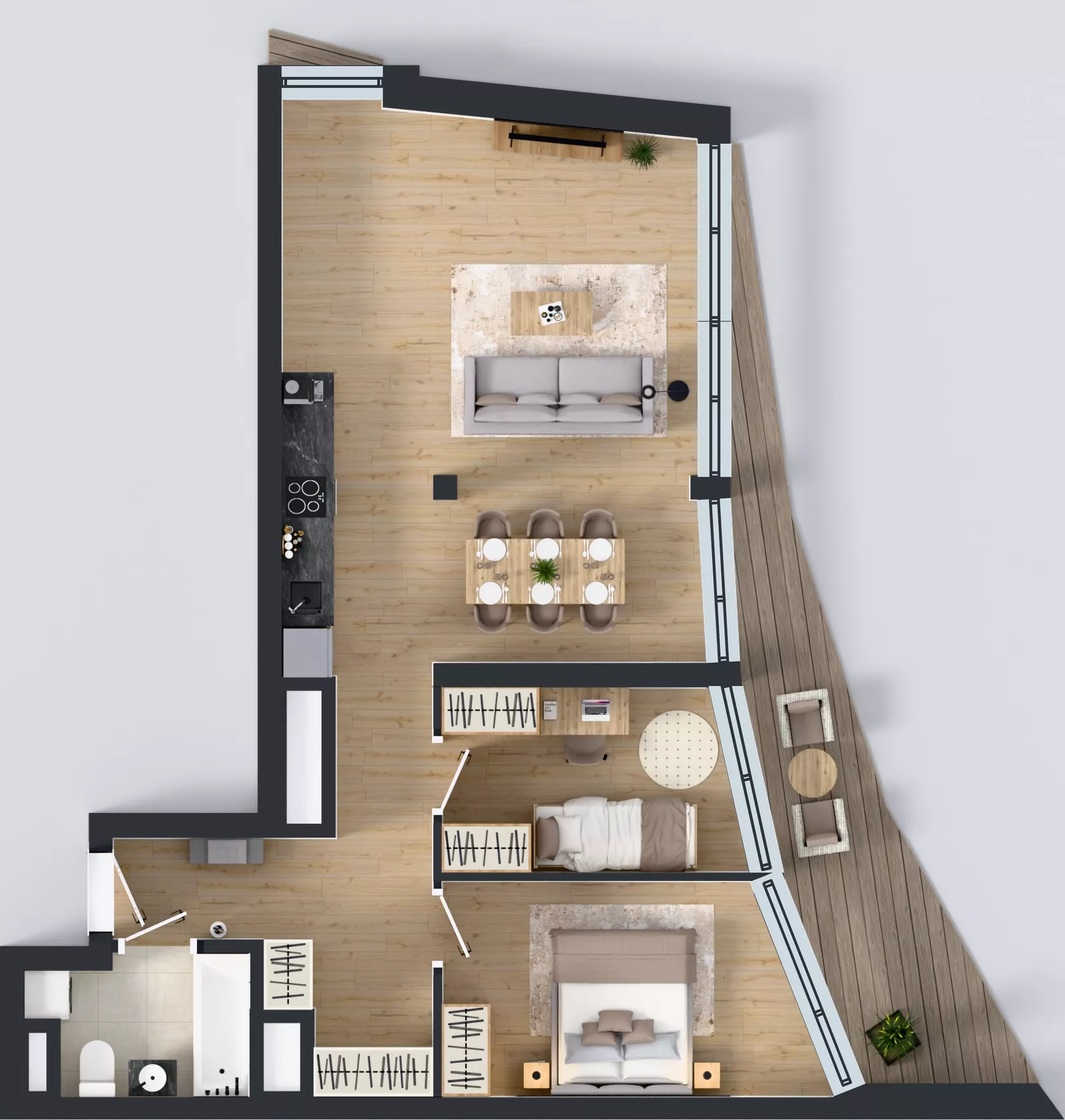 3 pokoje, mieszkanie 68,24 m², piętro 21, oferta nr M.328, Nowa Gwiazda, Katowice, Zawodzie, ul. Bogucicka