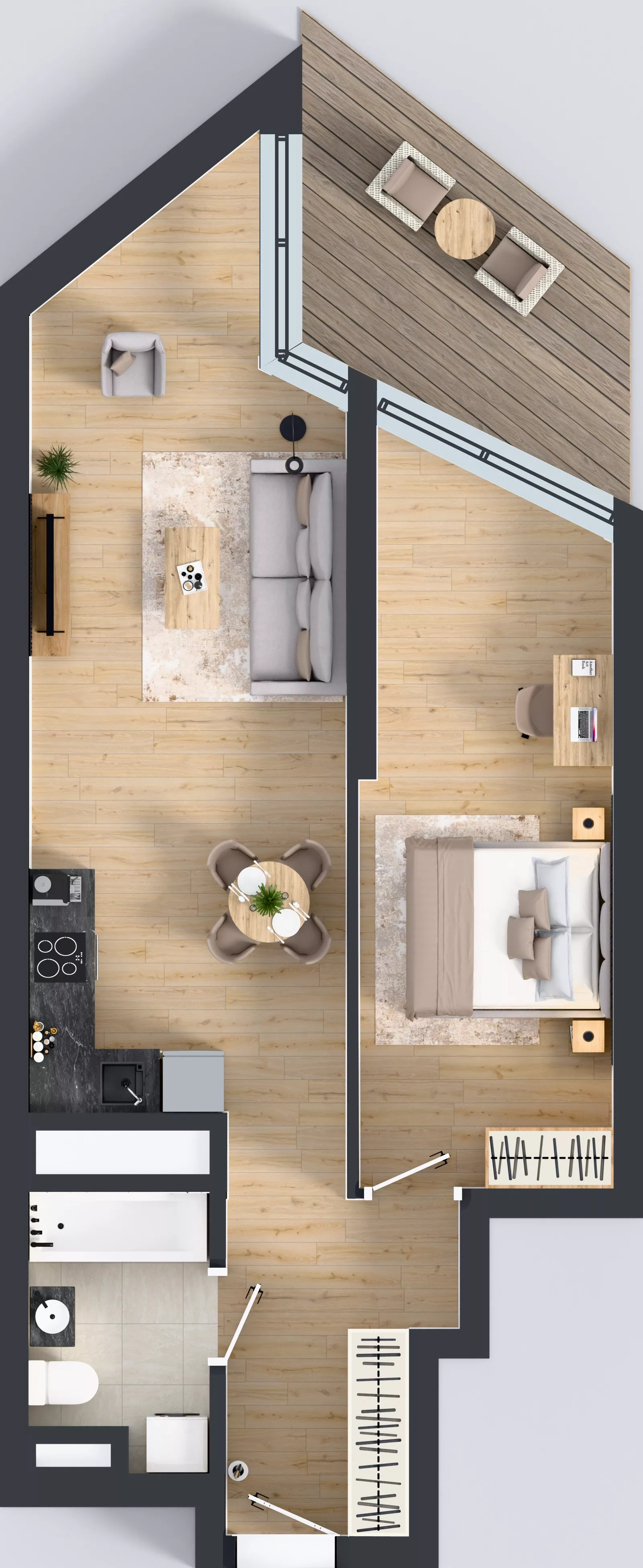 2 pokoje, mieszkanie 54,58 m², piętro 21, oferta nr M.329, Nowa Gwiazda, Katowice, Zawodzie, ul. Bogucicka