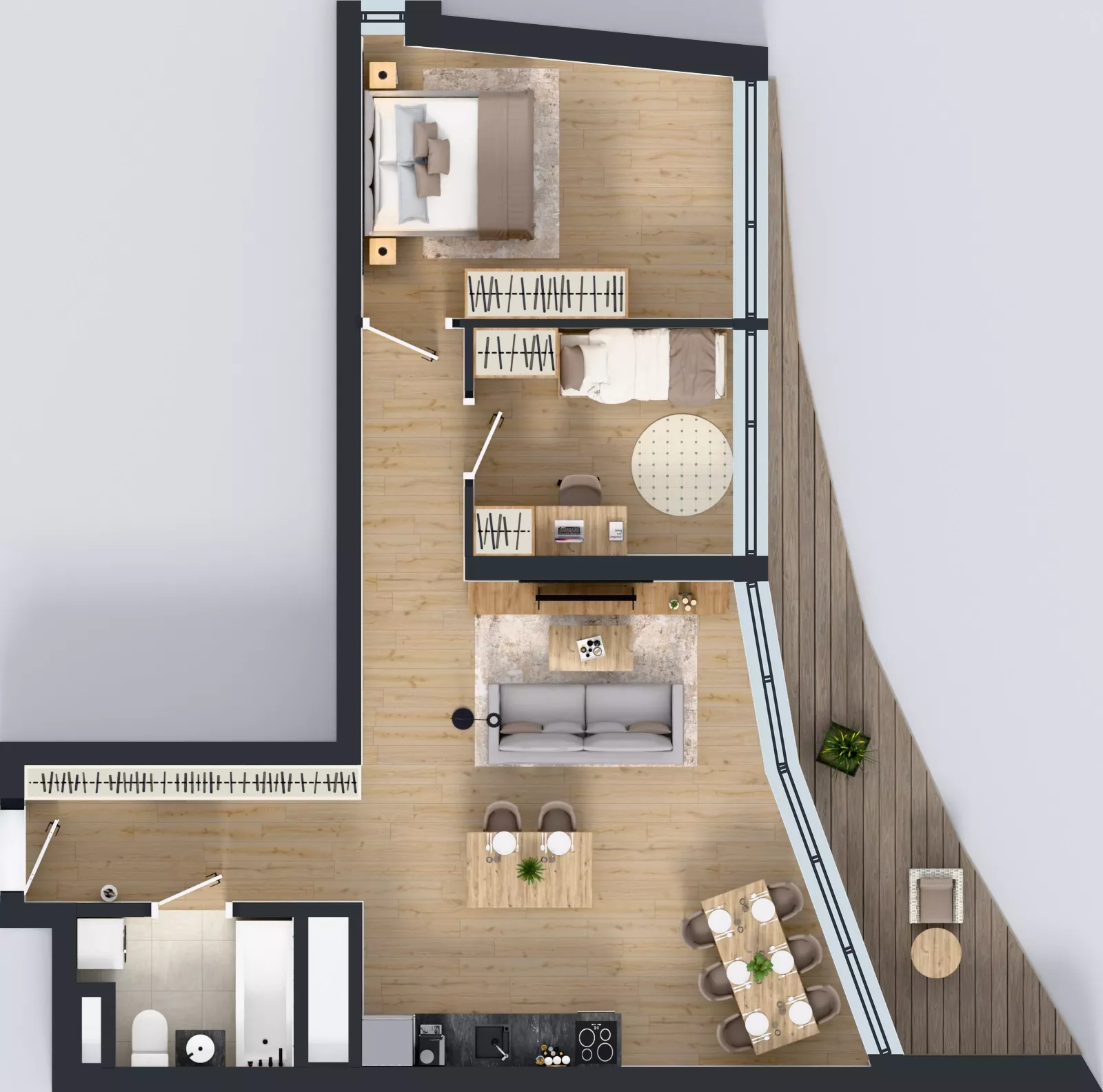 3 pokoje, mieszkanie 64,75 m², piętro 21, oferta nr M.332, Nowa Gwiazda, Katowice, Zawodzie, ul. Bogucicka