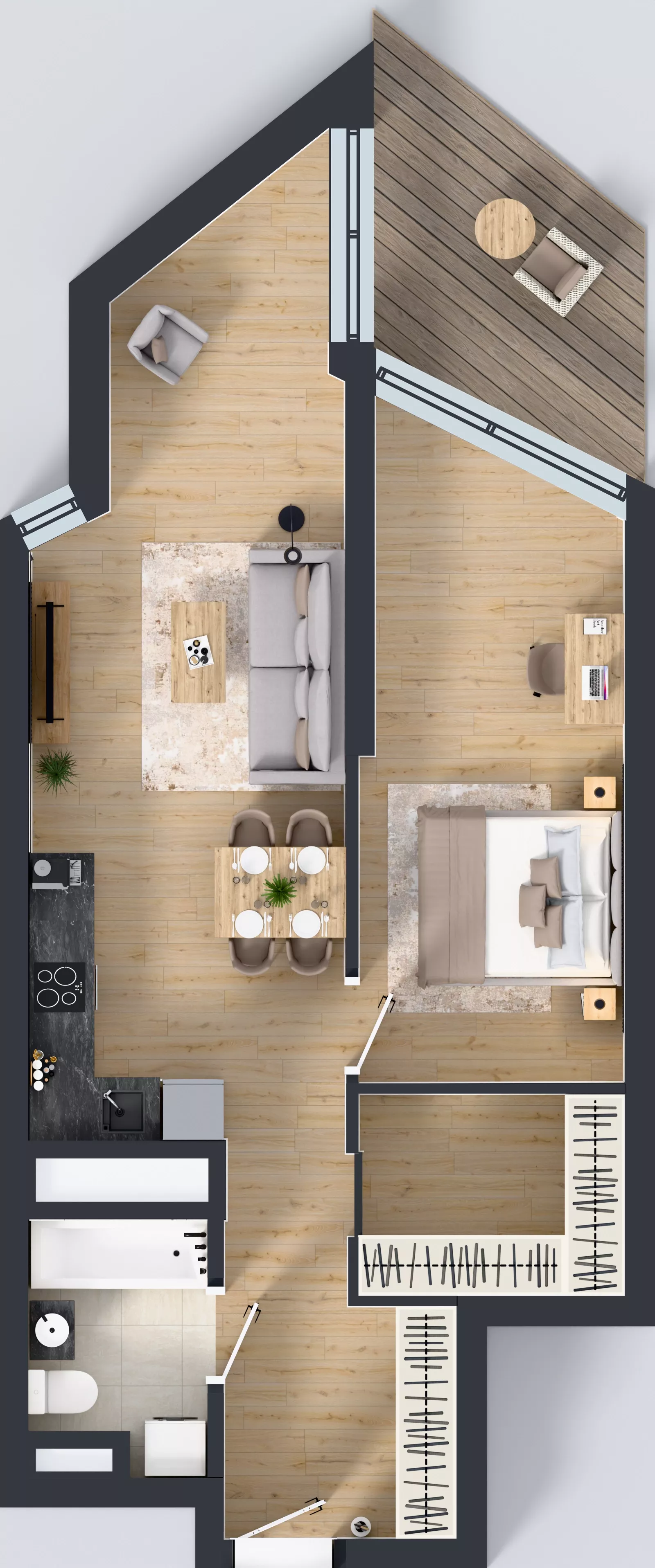 2 pokoje, mieszkanie 57,74 m², piętro 22, oferta nr M.341, Nowa Gwiazda, Katowice, Zawodzie, ul. Bogucicka