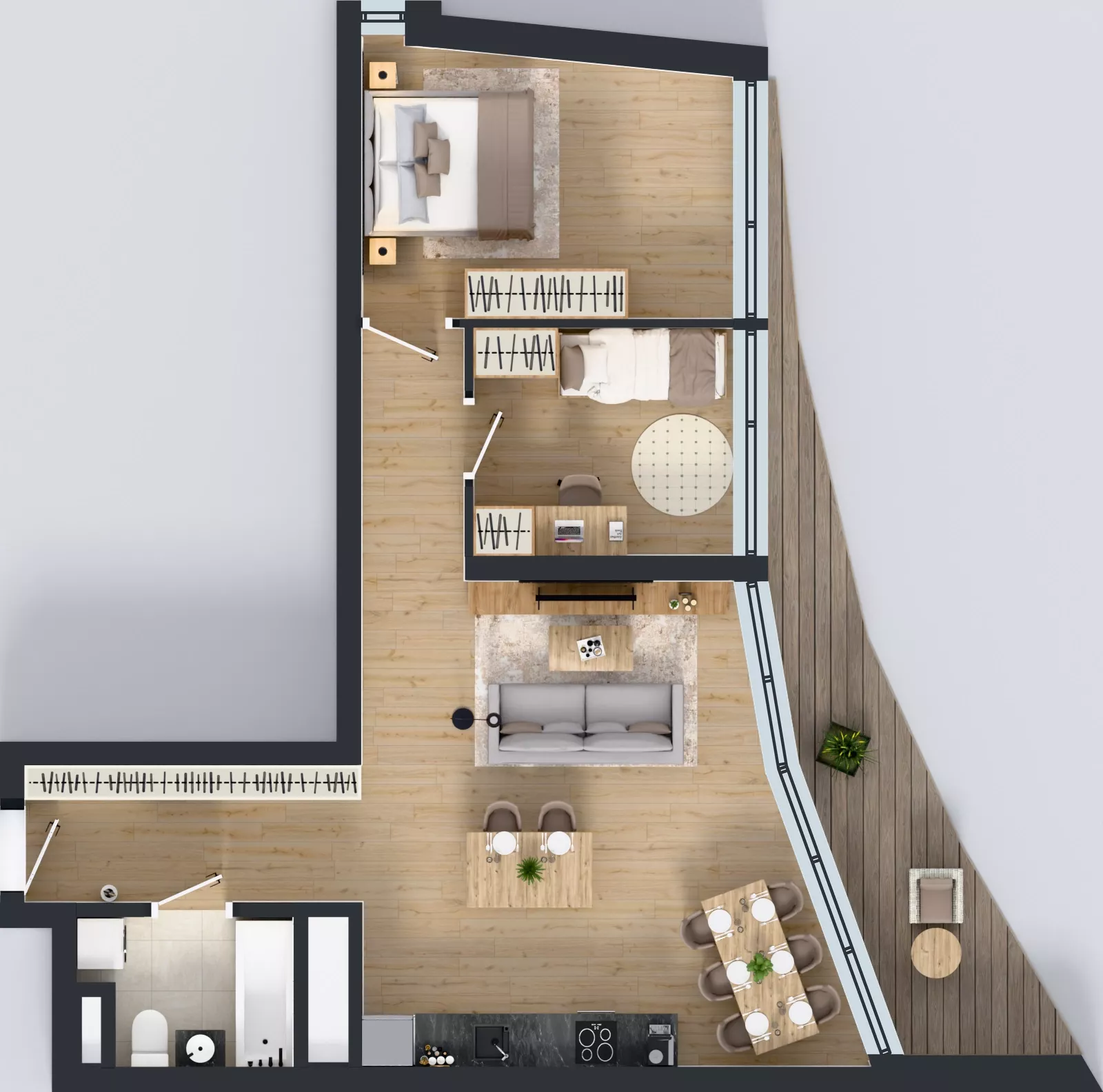 3 pokoje, mieszkanie 64,77 m², piętro 22, oferta nr M.348, Nowa Gwiazda, Katowice, Zawodzie, ul. Bogucicka