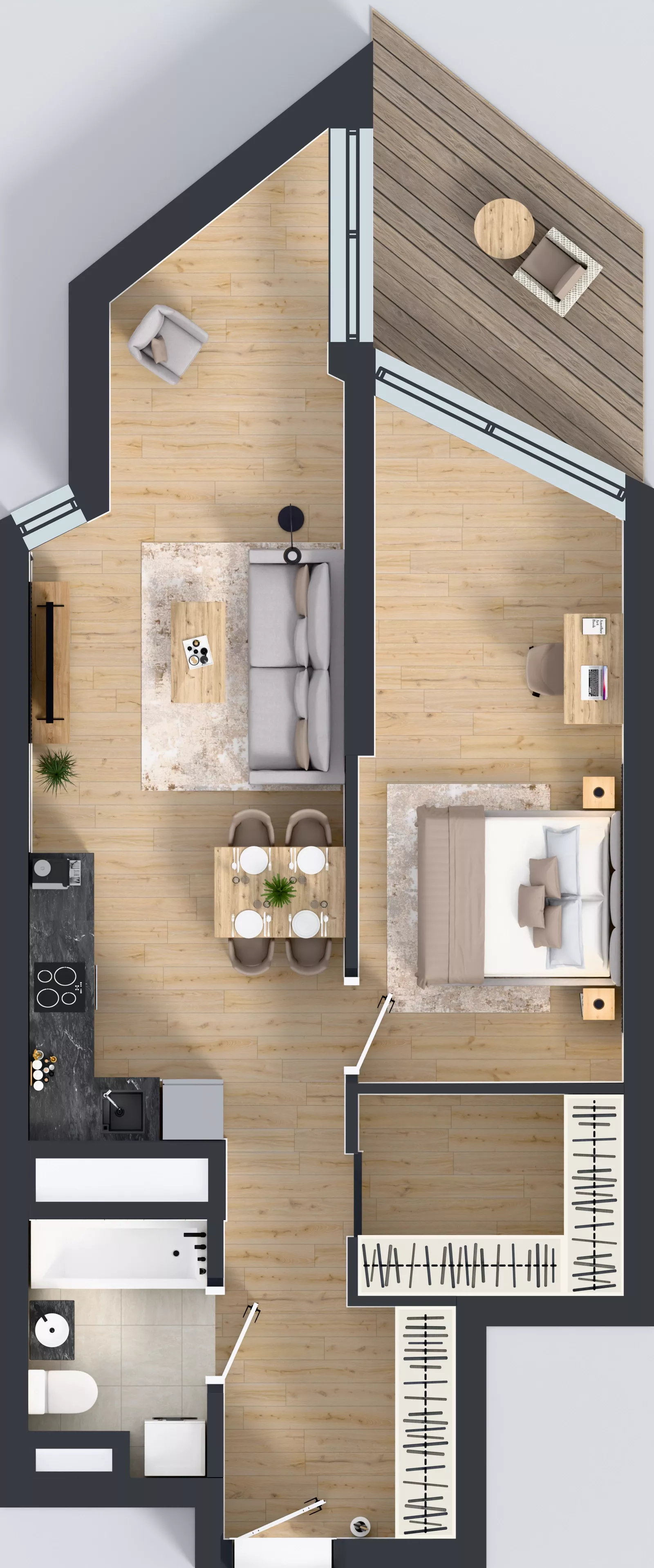 2 pokoje, mieszkanie 58,22 m², piętro 23, oferta nr M.357, Nowa Gwiazda, Katowice, Zawodzie, ul. Bogucicka