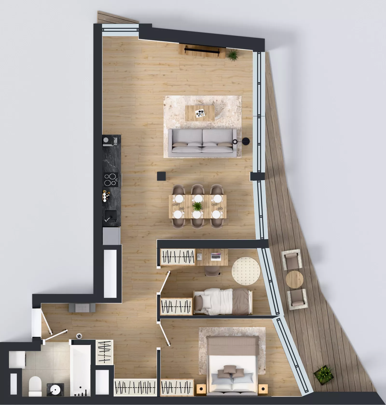 3 pokoje, mieszkanie 68,22 m², piętro 23, oferta nr M.360, Nowa Gwiazda, Katowice, Zawodzie, ul. Bogucicka