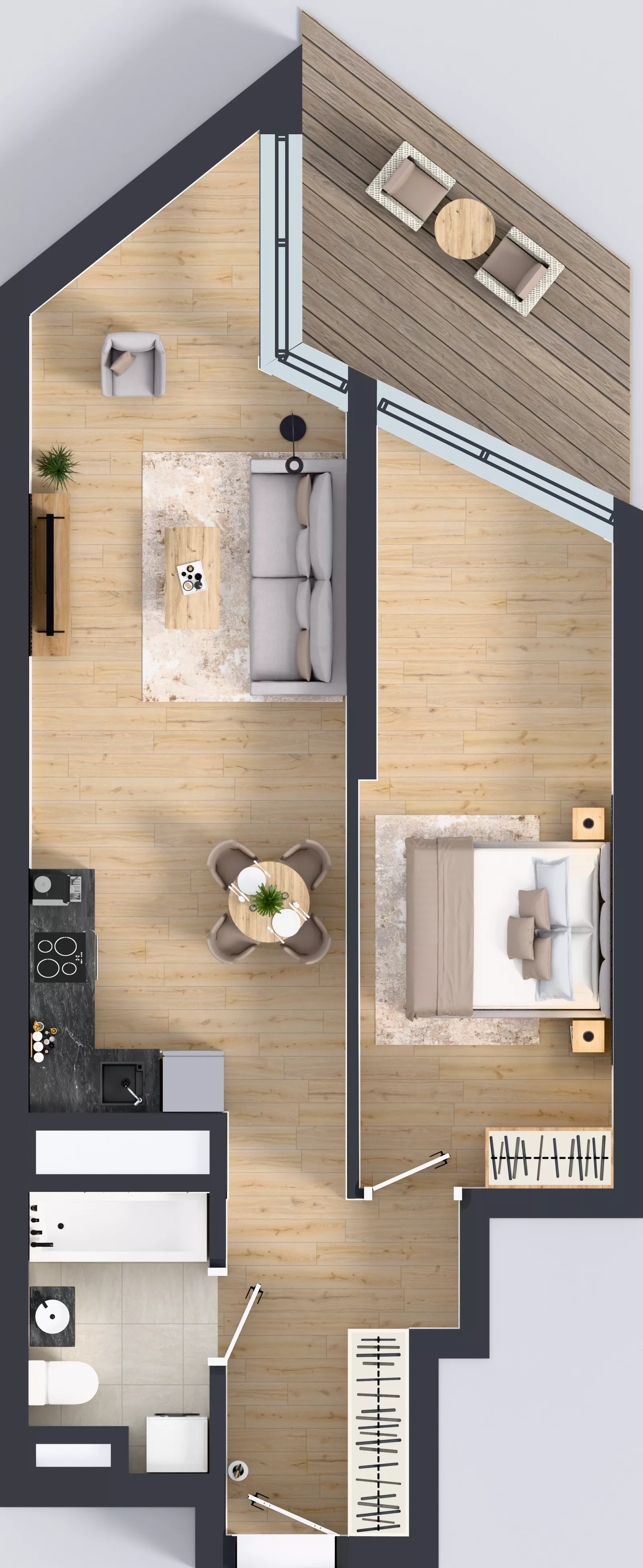 2 pokoje, mieszkanie 55,04 m², piętro 23, oferta nr M.361, Nowa Gwiazda, Katowice, Zawodzie, ul. Bogucicka