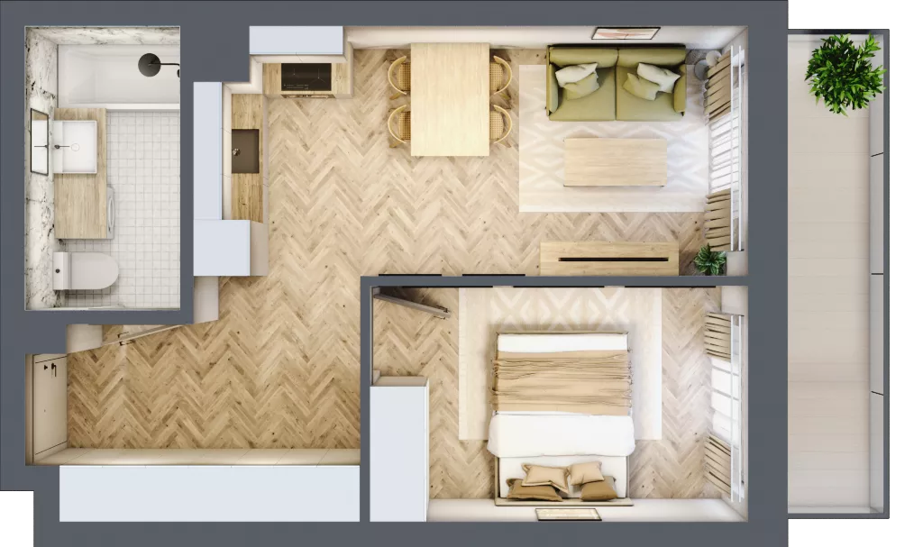 2 pokoje, mieszkanie 39,10 m², piętro 2, oferta nr M073, ULTRADOM, Radom, Gołębiów, ul. Gołębiowska