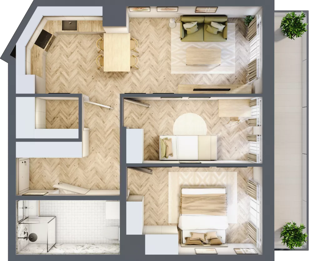 3 pokoje, mieszkanie 57,52 m², piętro 5, oferta nr M139, ULTRADOM, Radom, Gołębiów, ul. Gołębiowska