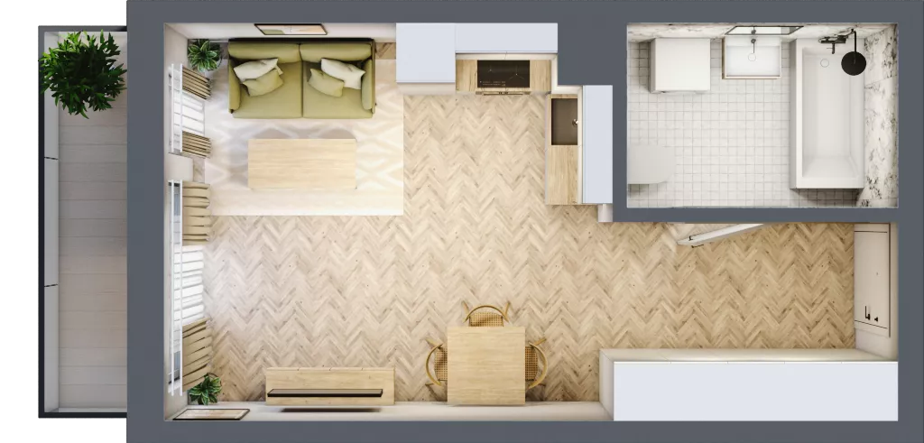 1 pokój, mieszkanie 29,18 m², piętro 5, oferta nr M158, ULTRADOM, Radom, Gołębiów, ul. Gołębiowska