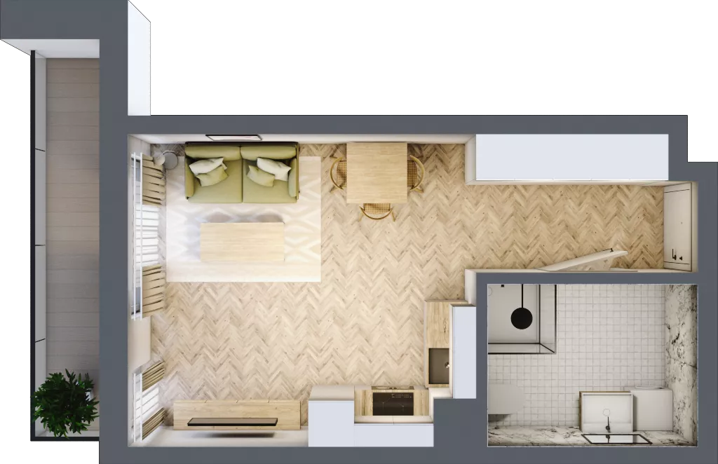 1 pokój, mieszkanie 29,24 m², piętro 5, oferta nr M159, ULTRADOM, Radom, Gołębiów, ul. Gołębiowska