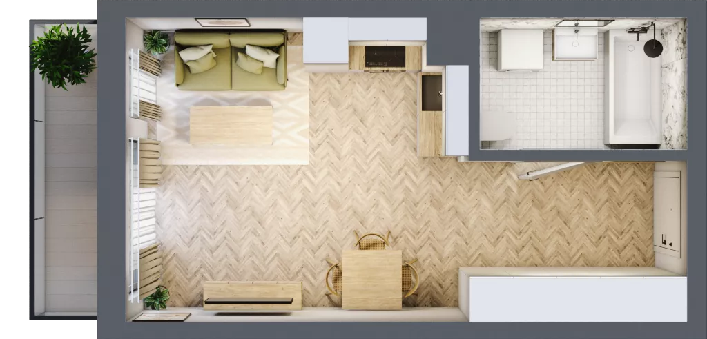 1 pokój, mieszkanie 29,18 m², piętro 6, oferta nr M183, ULTRADOM, Radom, Gołębiów, ul. Gołębiowska