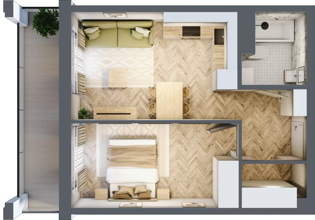 2 pokoje, mieszkanie 38,47 m², parter, oferta nr Budynek 1 Mieszkanie 6, Krakowska Rogatka, Kielce, Centrum, ul. Miodowicza 1