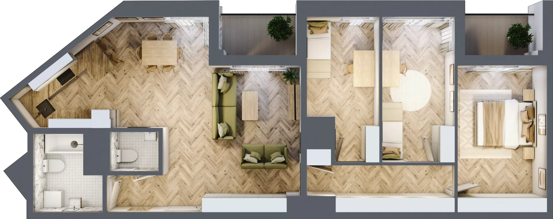 4 pokoje, mieszkanie 87,80 m², piętro 16, oferta nr M194, Sky Trust II , Kielce, Bocianek, al. Solidarności / ul. Świętokrzyska