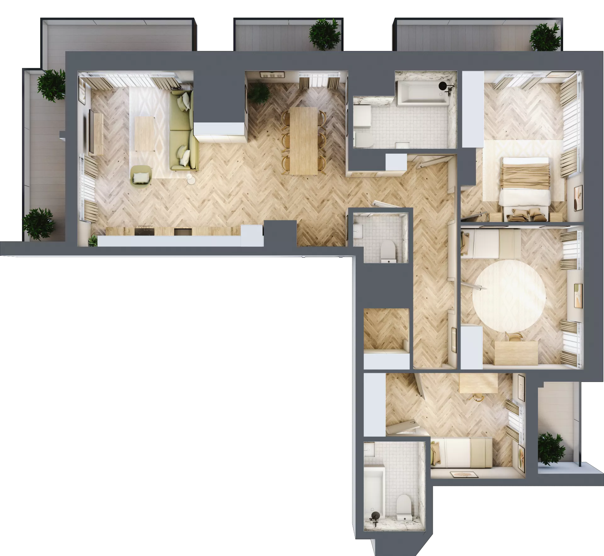 4 pokoje, mieszkanie 91,54 m², piętro 14, oferta nr M181, Sky Trust II , Kielce, Bocianek, al. Solidarności / ul. Świętokrzyska
