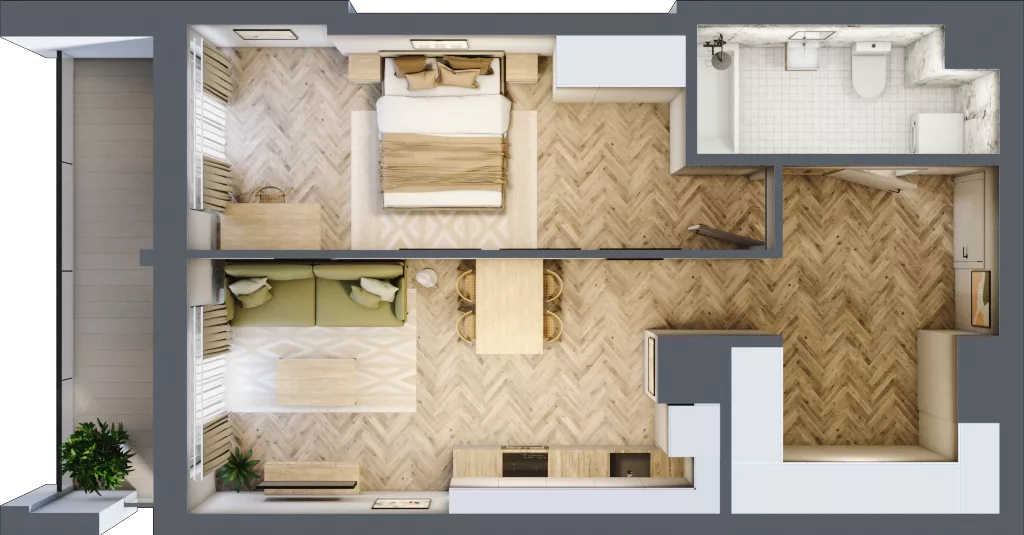 2 pokoje, lokal inwestycyjny 50,89 m², piętro 2, oferta nr L25, Sky Trust II - lokale inwestycyjne, Kielce, Bocianek, al. Solidarności / ul. Świętokrzyska