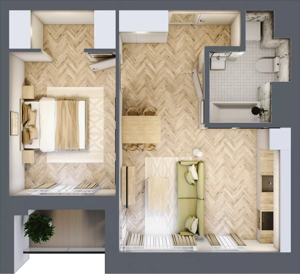 2 pokoje, lokal inwestycyjny 46,56 m², piętro 6, oferta nr L95, Sky Trust II - lokale inwestycyjne, Kielce, Bocianek, al. Solidarności / ul. Świętokrzyska