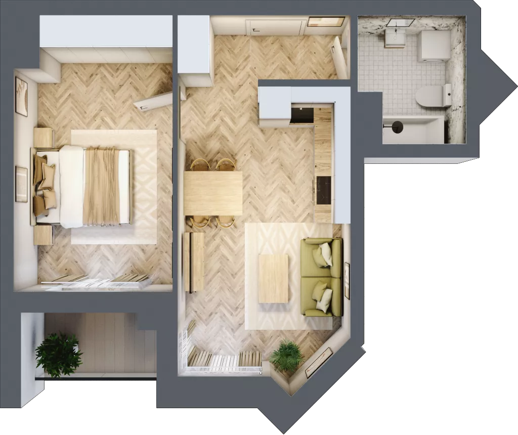 2 pokoje, lokal inwestycyjny 41,93 m², piętro 8, oferta nr L118, Sky Trust II - lokale inwestycyjne, Kielce, Bocianek, al. Solidarności / ul. Świętokrzyska