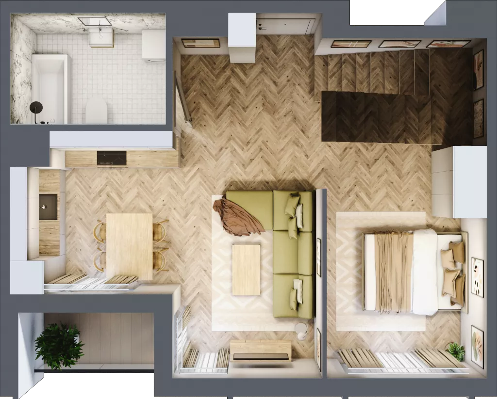 1 pokój, mieszkanie 80,38 m², piętro 4, oferta nr C, Dzielnica Trust etap II, Kielce, Na Stoku, ul. Gen. Władysława Sikorskiego