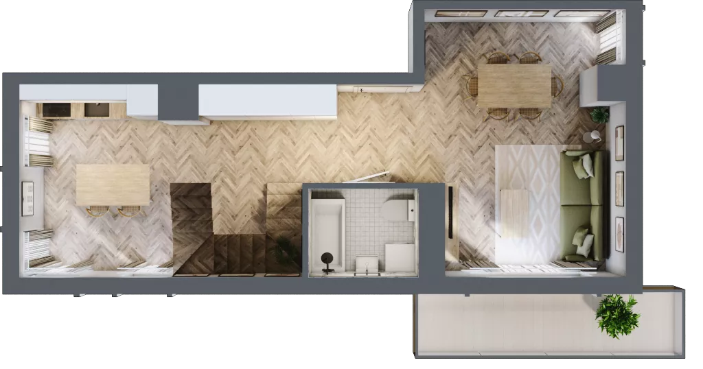 3 pokoje, mieszkanie 90,22 m², piętro 4, oferta nr D, Dzielnica Trust etap II, Kielce, Na Stoku, ul. Gen. Władysława Sikorskiego
