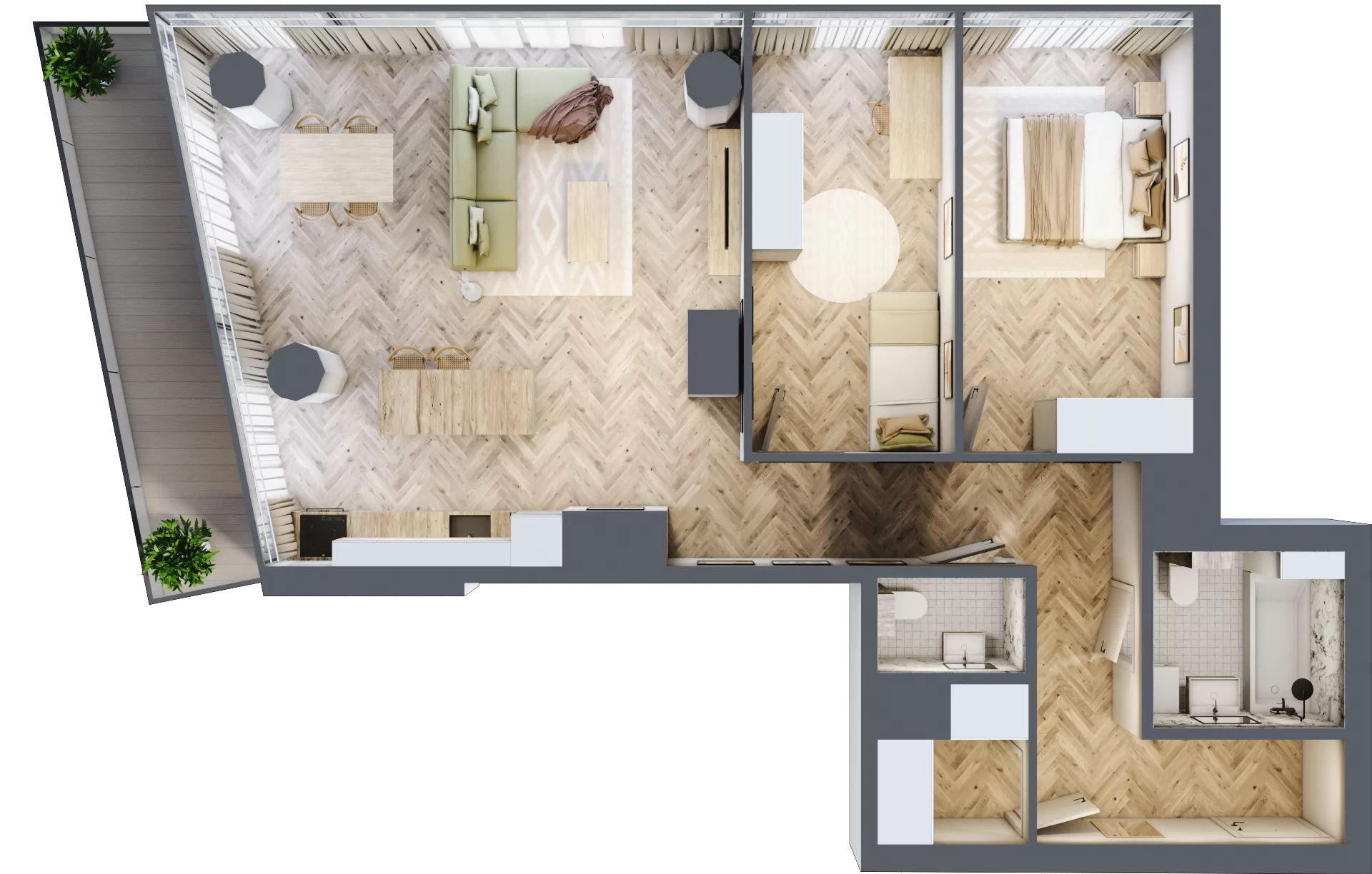 3 pokoje, apartament 86,73 m², piętro 7, oferta nr M.19, O27 Apartamenty Opolska, Katowice, Śródmieście, ul. Opolska 27