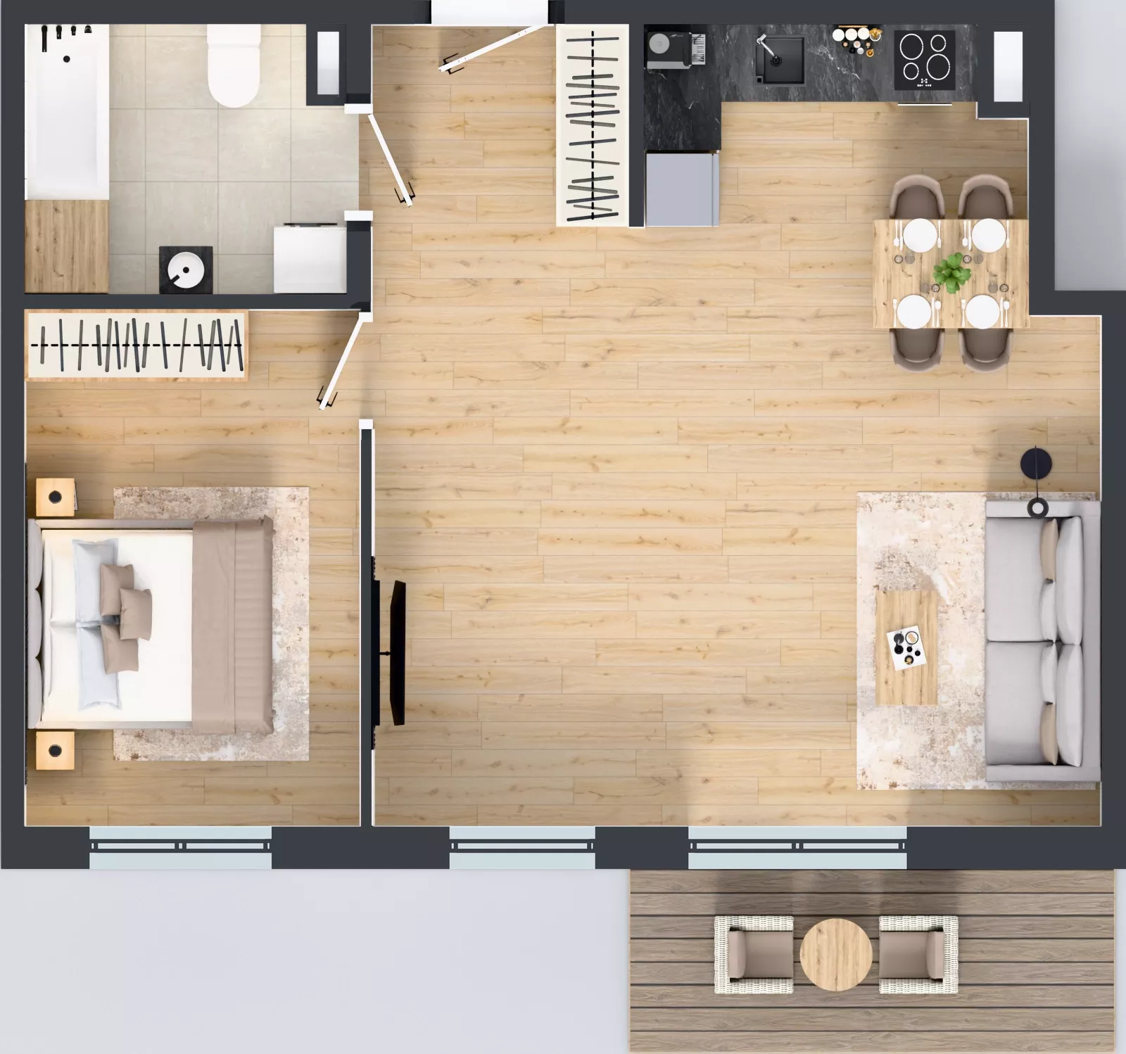 2 pokoje, mieszkanie 53,53 m², piętro 1, oferta nr 11, Osiedle Janowiecka 27, Warszawa, Targówek, Elsnerów, ul. Janowiecka 27