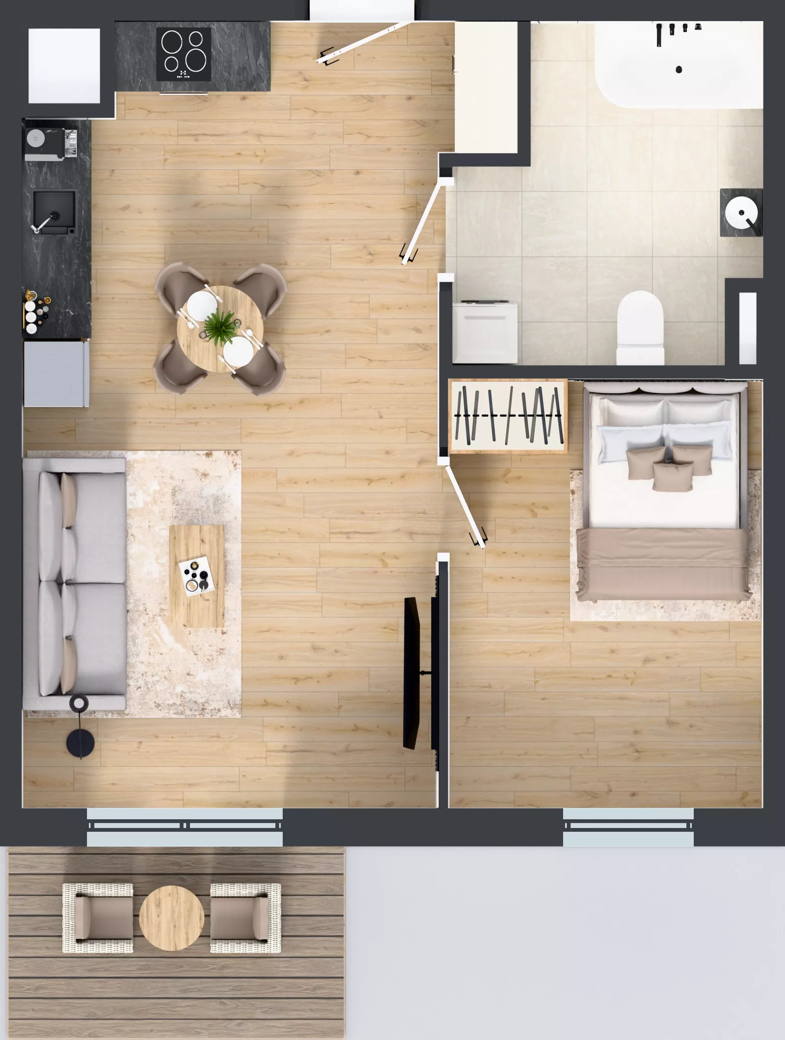2 pokoje, mieszkanie 37,81 m², piętro 2, oferta nr 17, Osiedle Janowiecka 27, Warszawa, Targówek, Elsnerów, ul. Janowiecka 27