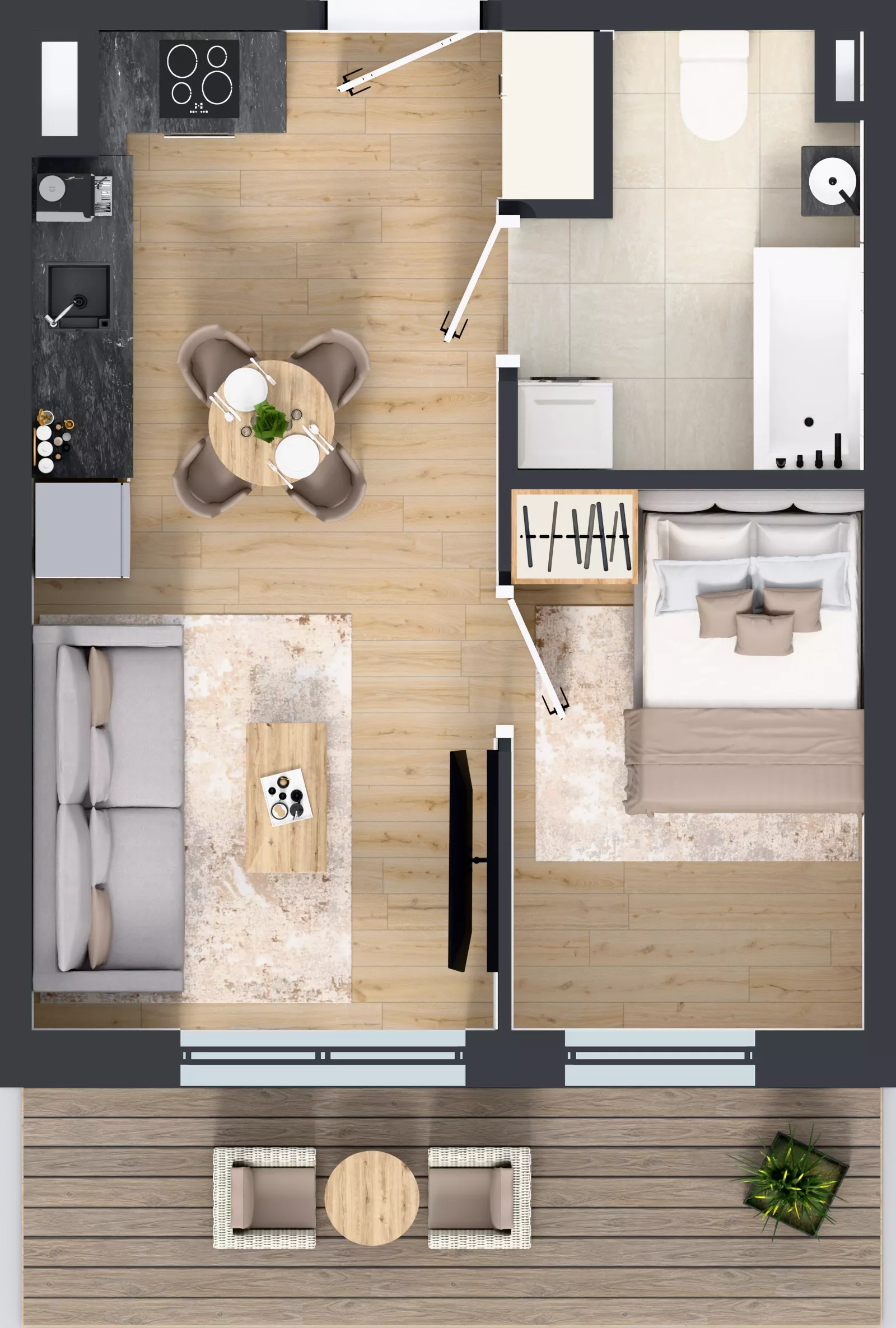 2 pokoje, mieszkanie 33,31 m², piętro 3, oferta nr 26, Osiedle Janowiecka 27, Warszawa, Targówek, Elsnerów, ul. Janowiecka 27