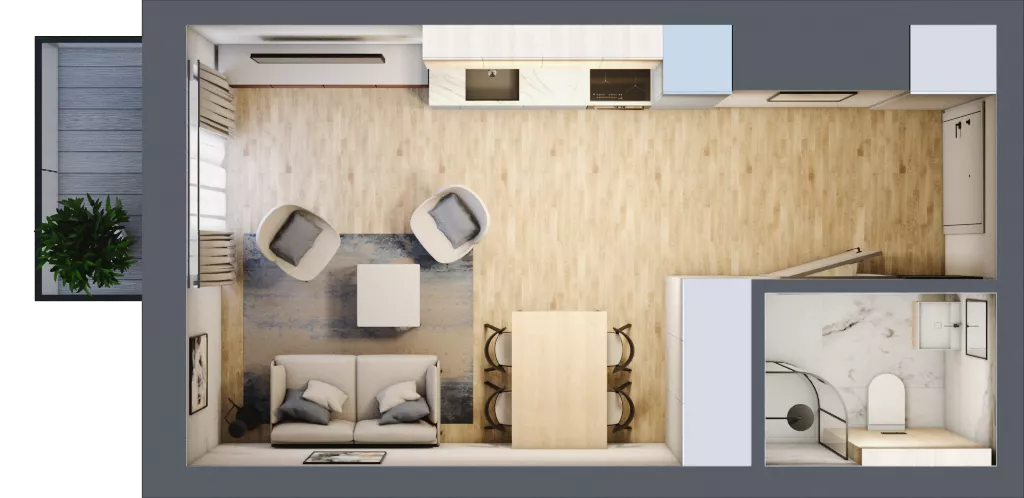 1 pokój, mieszkanie 25,89 m², piętro 5, oferta nr 47, Lipowa 45, Łódź, Polesie, Stare Polesie, ul. Lipowa 45