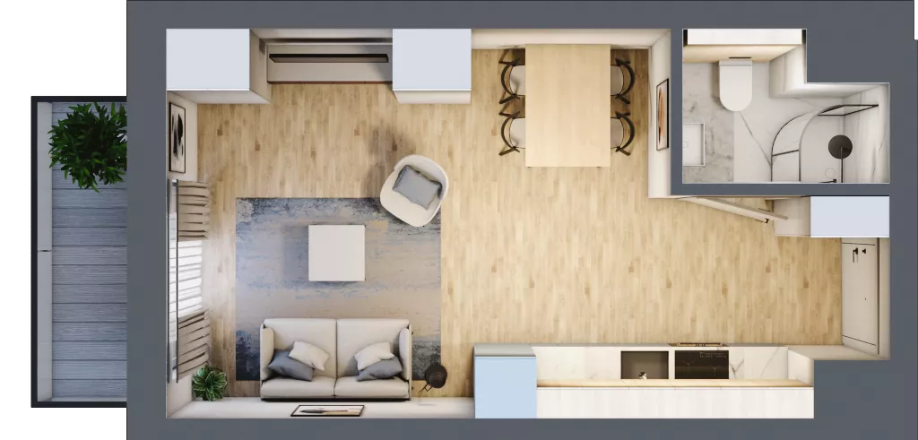 1 pokój, mieszkanie 25,64 m², piętro 3, oferta nr 30, Lipowa 45, Łódź, Polesie, Stare Polesie, ul. Lipowa 45