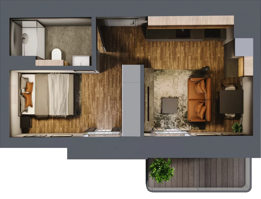 1 pokój, mieszkanie 30,51 m², parter, oferta nr AA0004, Niedziałkowskiego Park, Poznań, Wilda, ul. Niedziałkowskiego Park