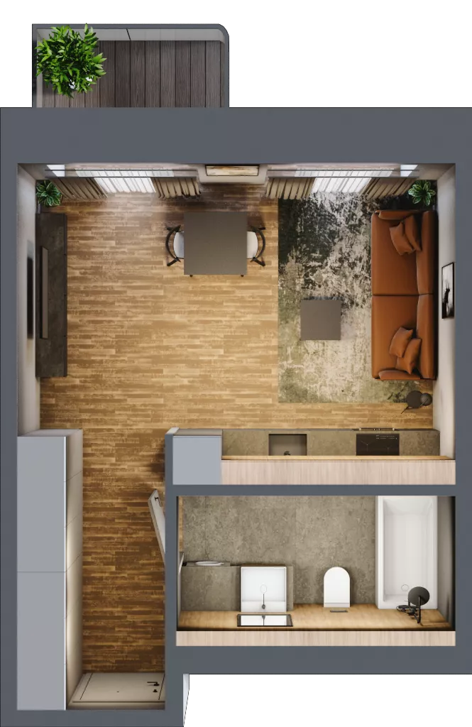 1 pokój, mieszkanie 33,67 m², piętro 2, oferta nr AA0202, Niedziałkowskiego Park, Poznań, Wilda, ul. Niedziałkowskiego Park