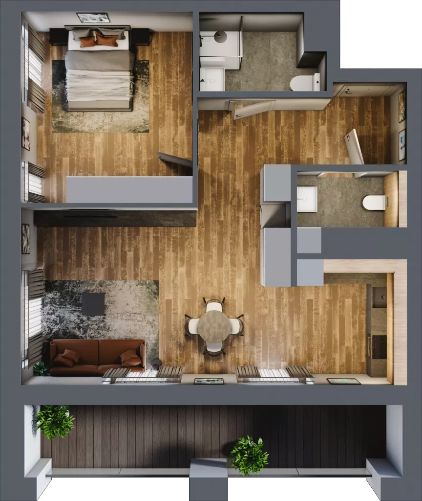 2 pokoje, mieszkanie 66,25 m², parter, oferta nr BC0003, Niedziałkowskiego Park, Poznań, Wilda, ul. Niedziałkowskiego Park