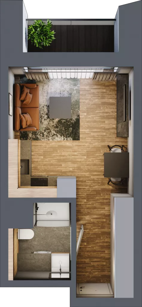 1 pokój, mieszkanie 25,86 m², piętro 1, oferta nr BB0113, Niedziałkowskiego Park, Poznań, Wilda, ul. Niedziałkowskiego Park