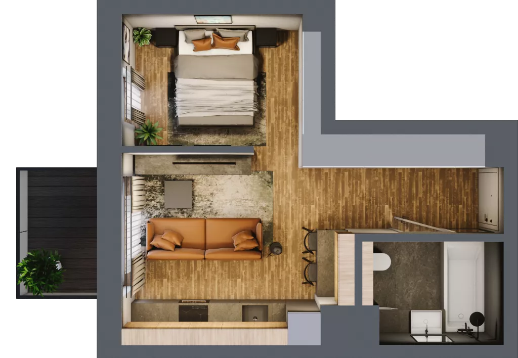 1 pokój, mieszkanie 32,54 m², piętro 2, oferta nr BC0201, Niedziałkowskiego Park, Poznań, Wilda, ul. Niedziałkowskiego Park
