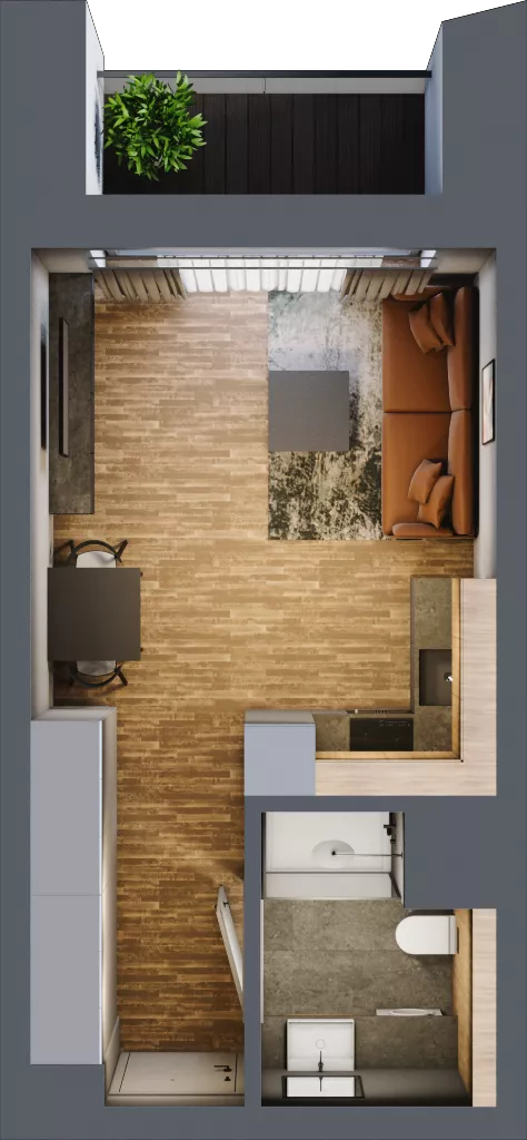 1 pokój, mieszkanie 26,78 m², piętro 1, oferta nr BB0111, Niedziałkowskiego Park, Poznań, Wilda, ul. Niedziałkowskiego Park