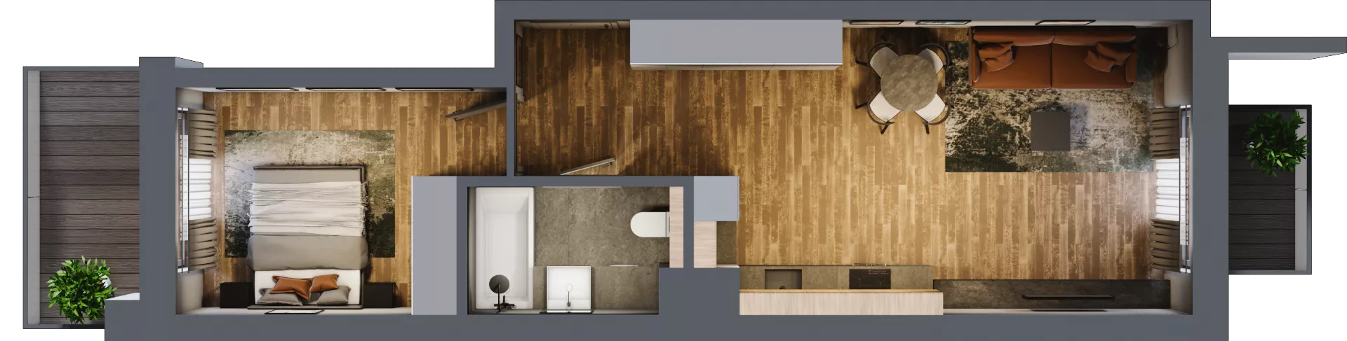 2 pokoje, mieszkanie 47,22 m², piętro 2, oferta nr BB0217, Niedziałkowskiego Park, Poznań, Wilda, ul. Niedziałkowskiego Park